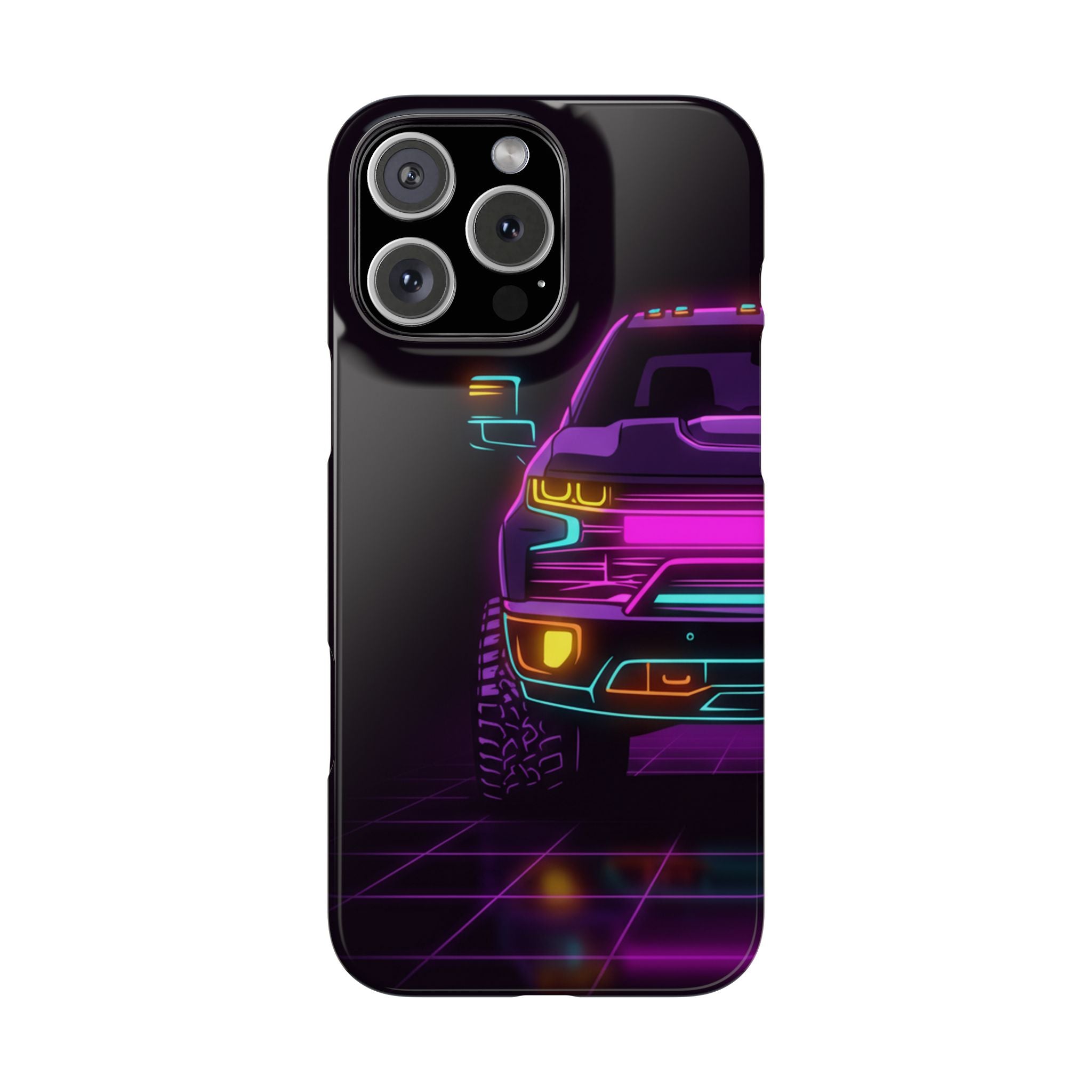 Chevy Silverado Trail Boss (2019+) Neon Synthwave Phone Case