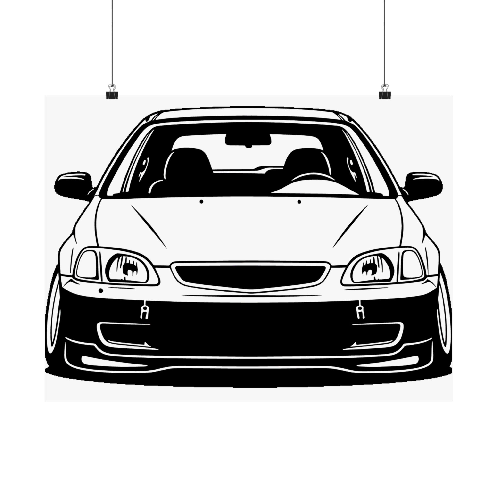Honda Civic EK Hatch Poster