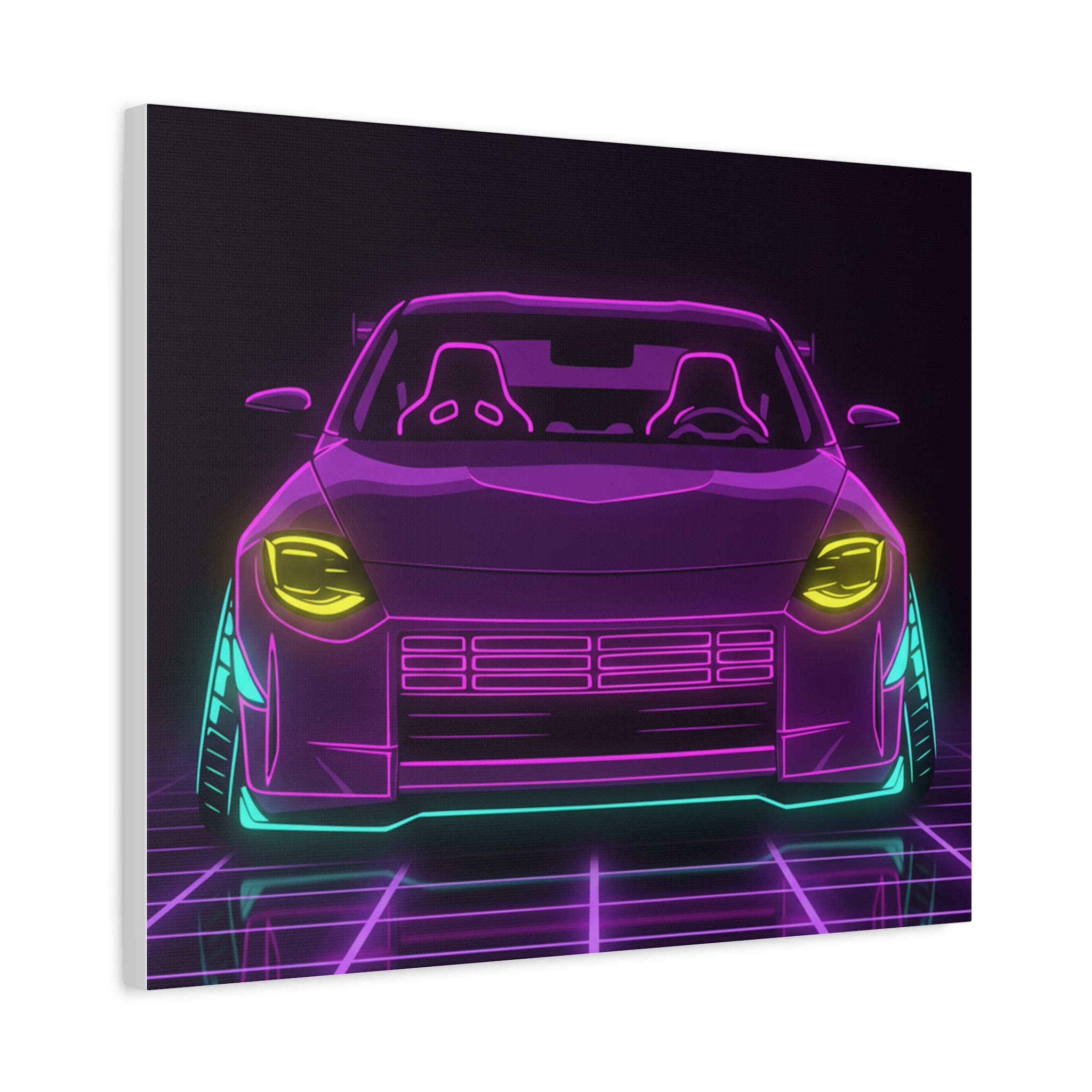Nissan Z RZ34 (2023+) Neon Synthwave Canvas Wall Art