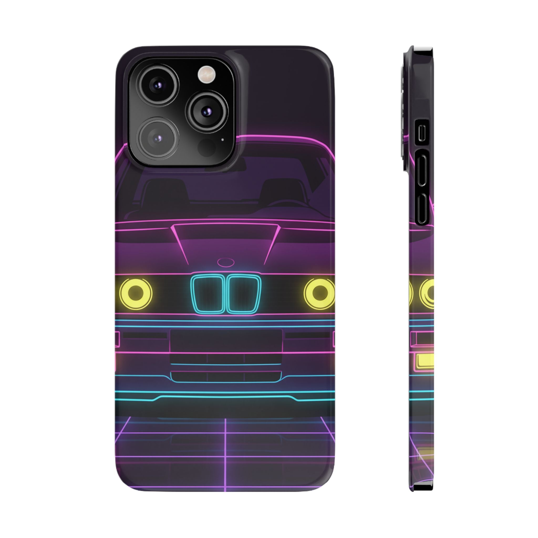 BMW E30 Neon Synthwave Phone Case