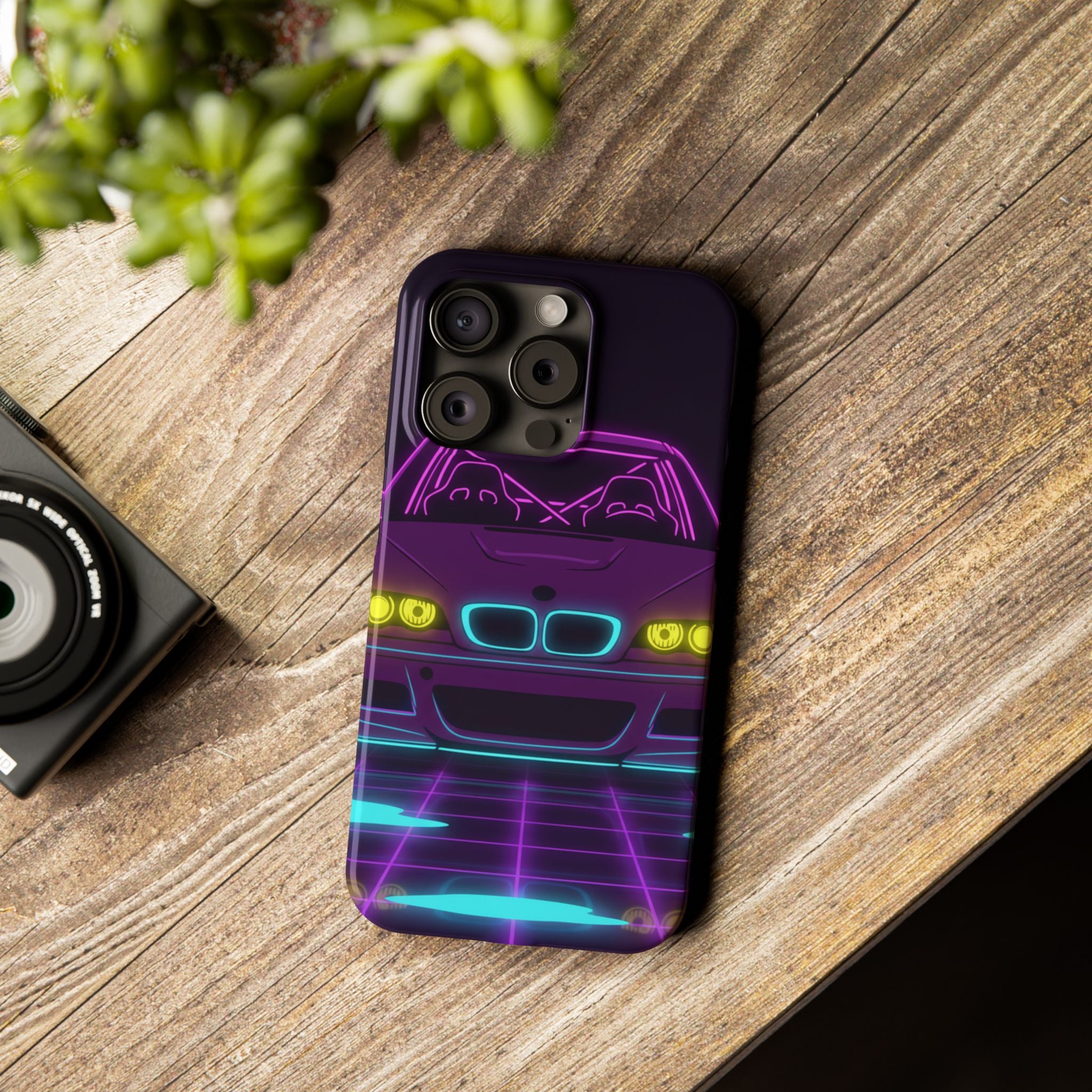 BMW E46 M3 (2000-06) Neon Synthwave Phone Case