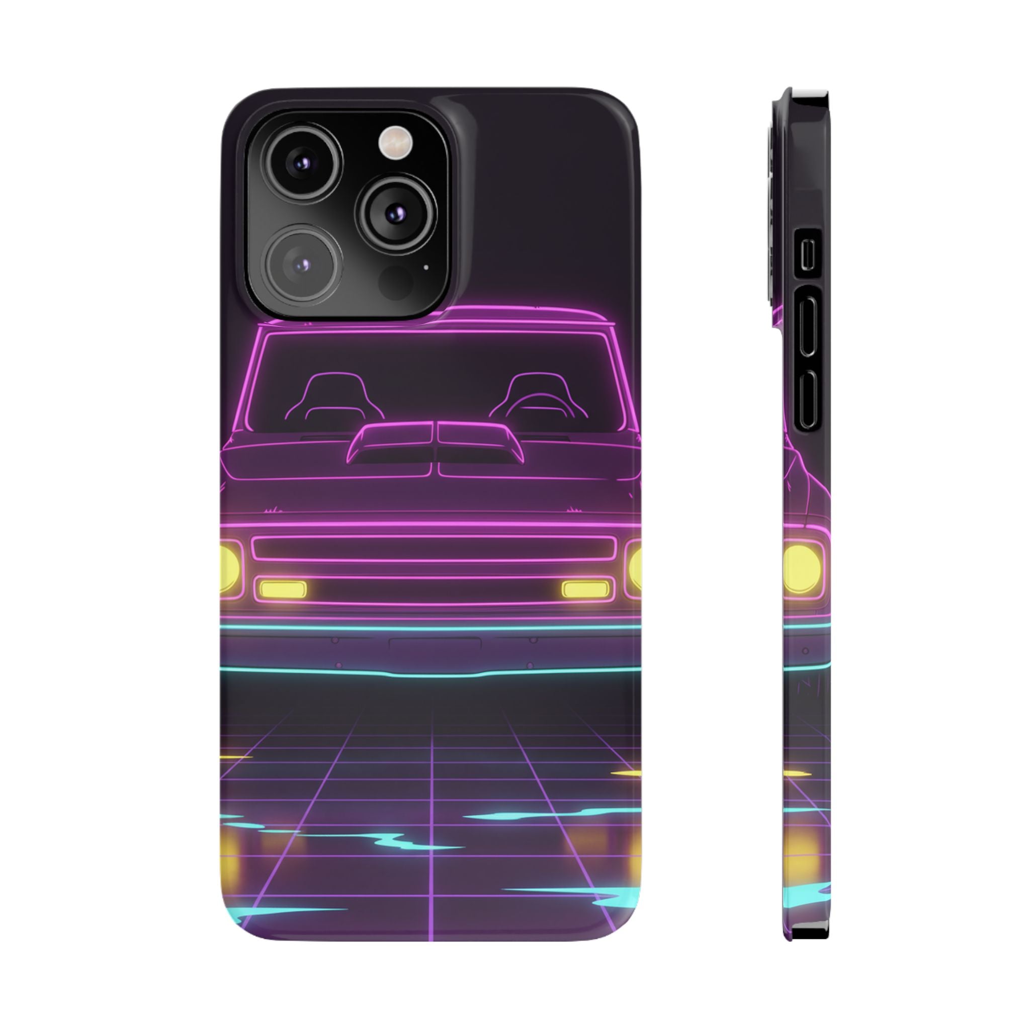 Chevy C10 Pickup (1967-72) Neon Synthwave Phone Case