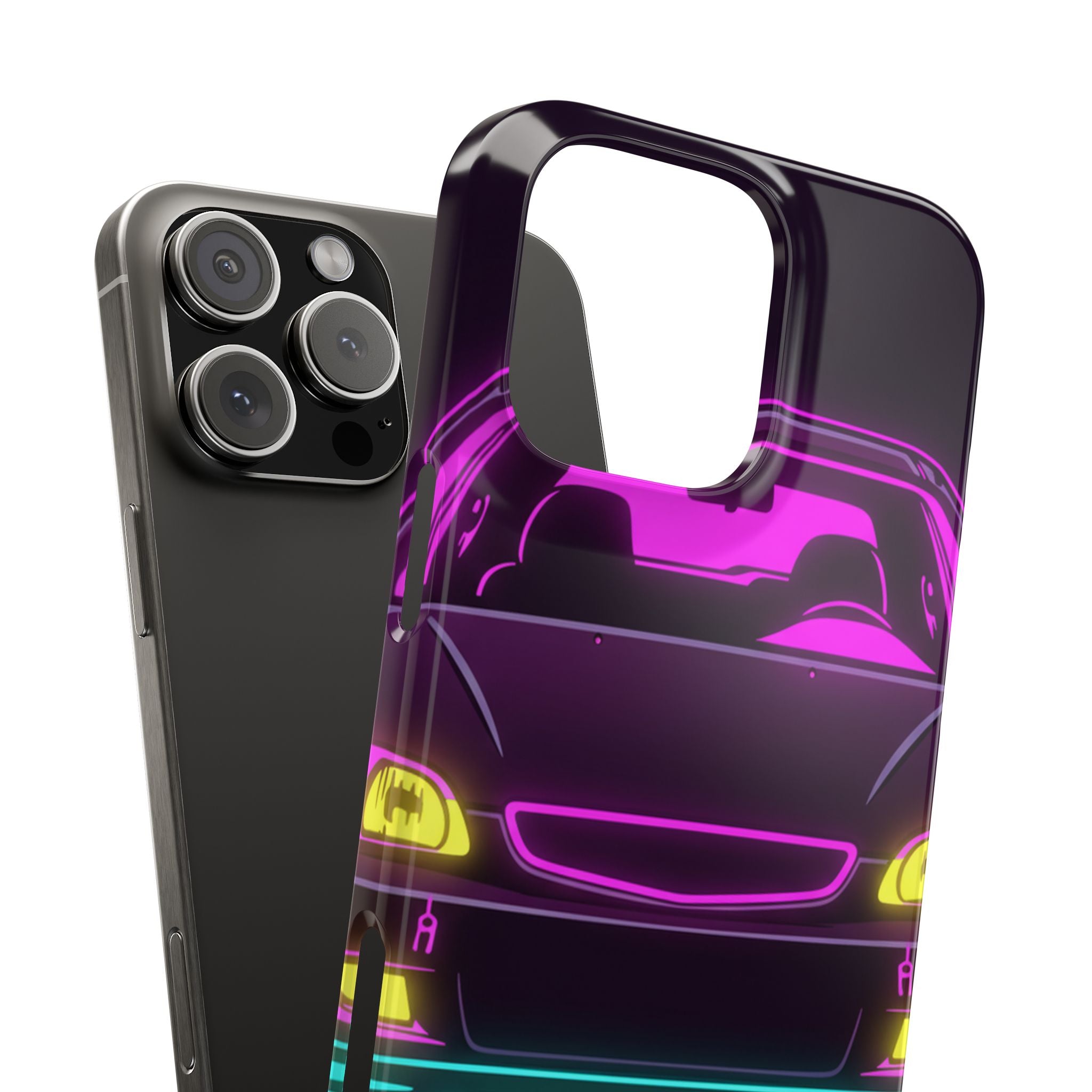 Honda Civic EK Hatch Neon Synthwave Phone Case