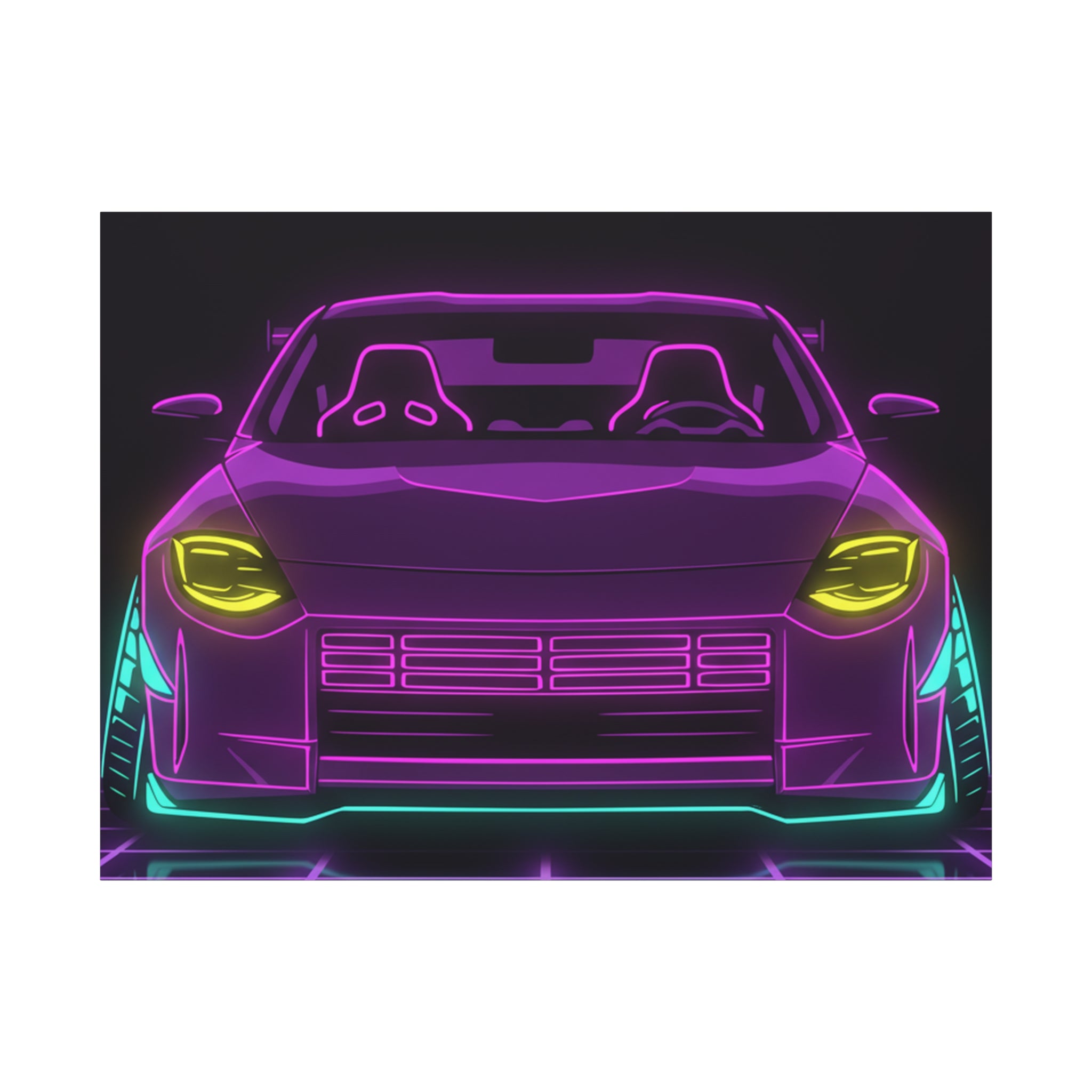 Nissan Z RZ34 (2023+) Neon Synthwave Canvas Wall Art