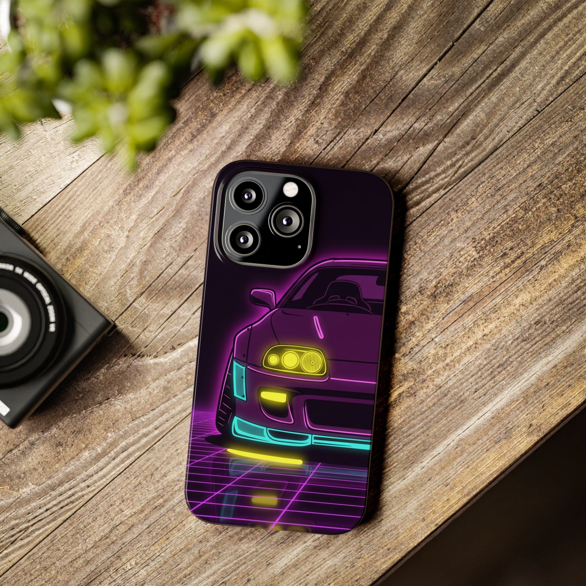Toyota Supra MK4 Neon Synthwave Phone Case