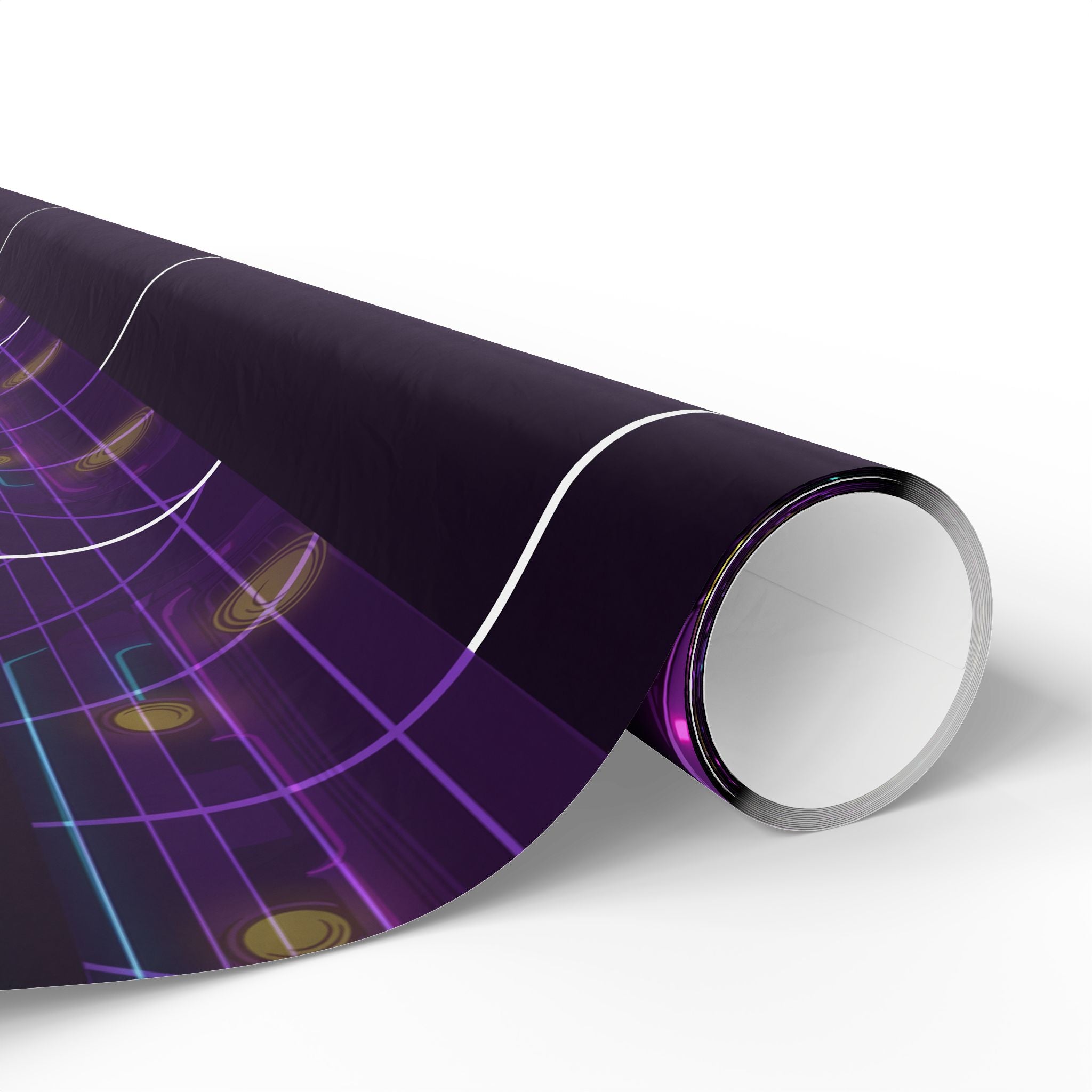 1969 Chevrolet Camaro SS Neon Synthwave Gift Wrapping Paper