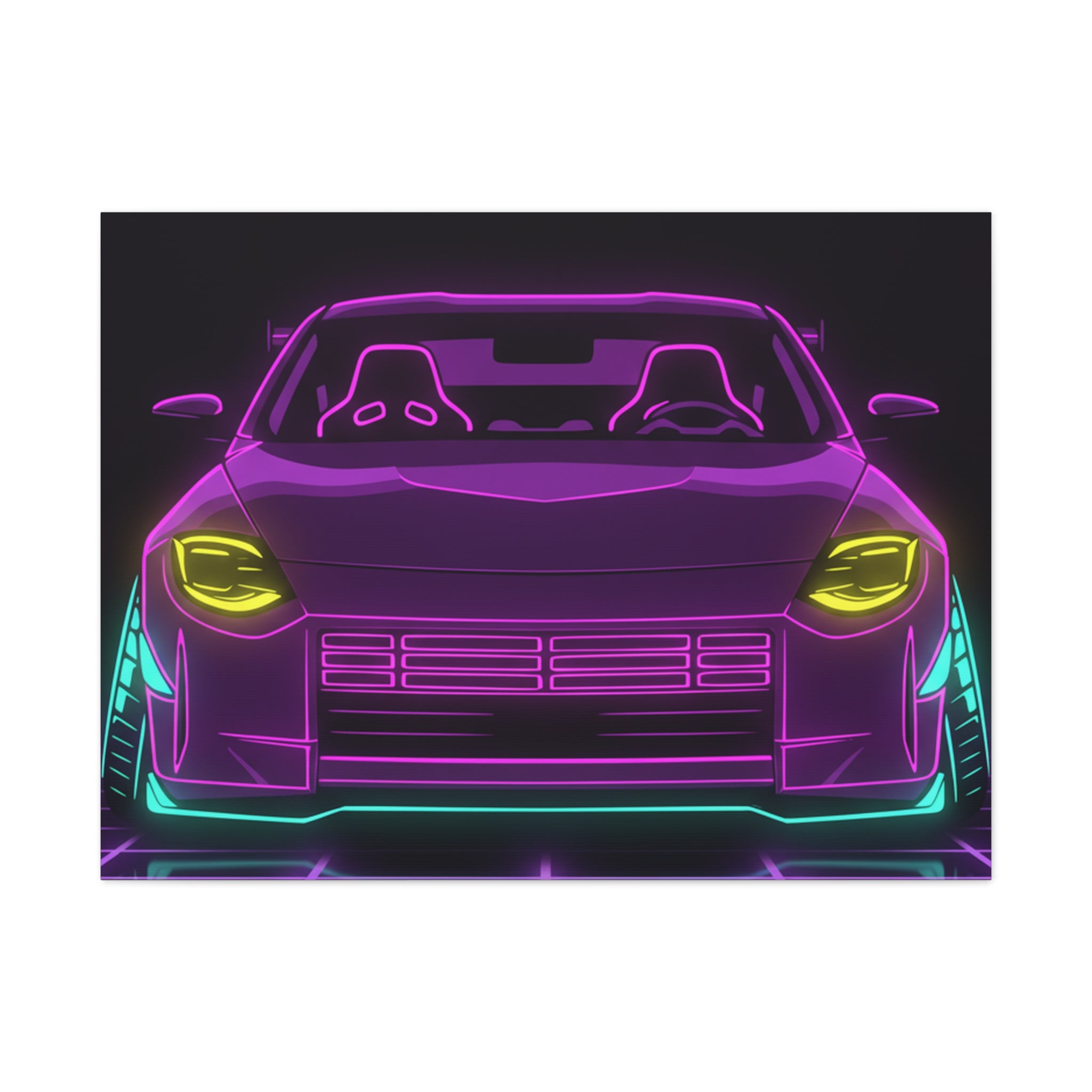 Nissan Z RZ34 (2023+) Neon Synthwave Canvas Wall Art