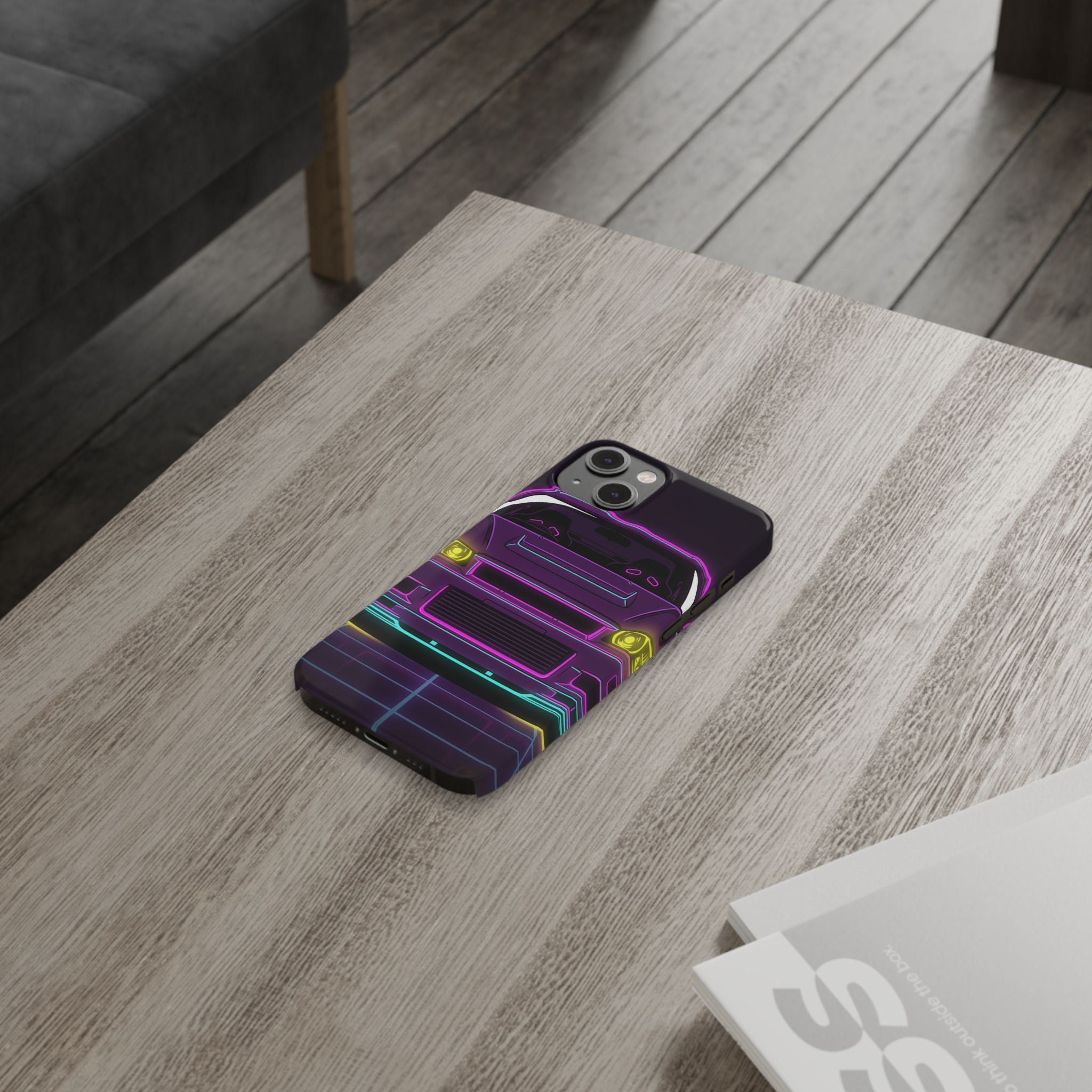 Nissan GT-R Neon Synthwave Phone Case