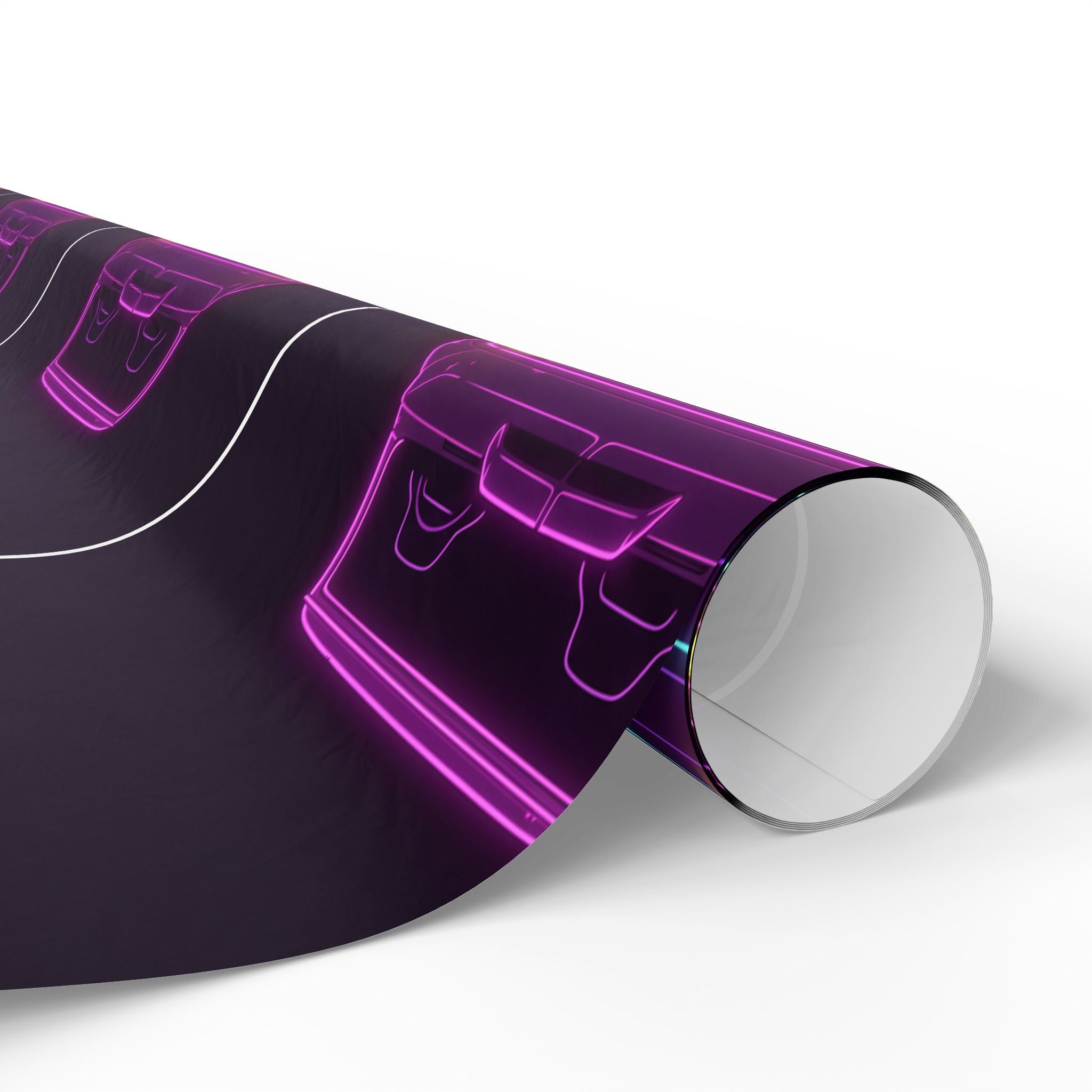 Chevy C10 Pickup (1967-72) Neon Synthwave Gift Wrapping Paper