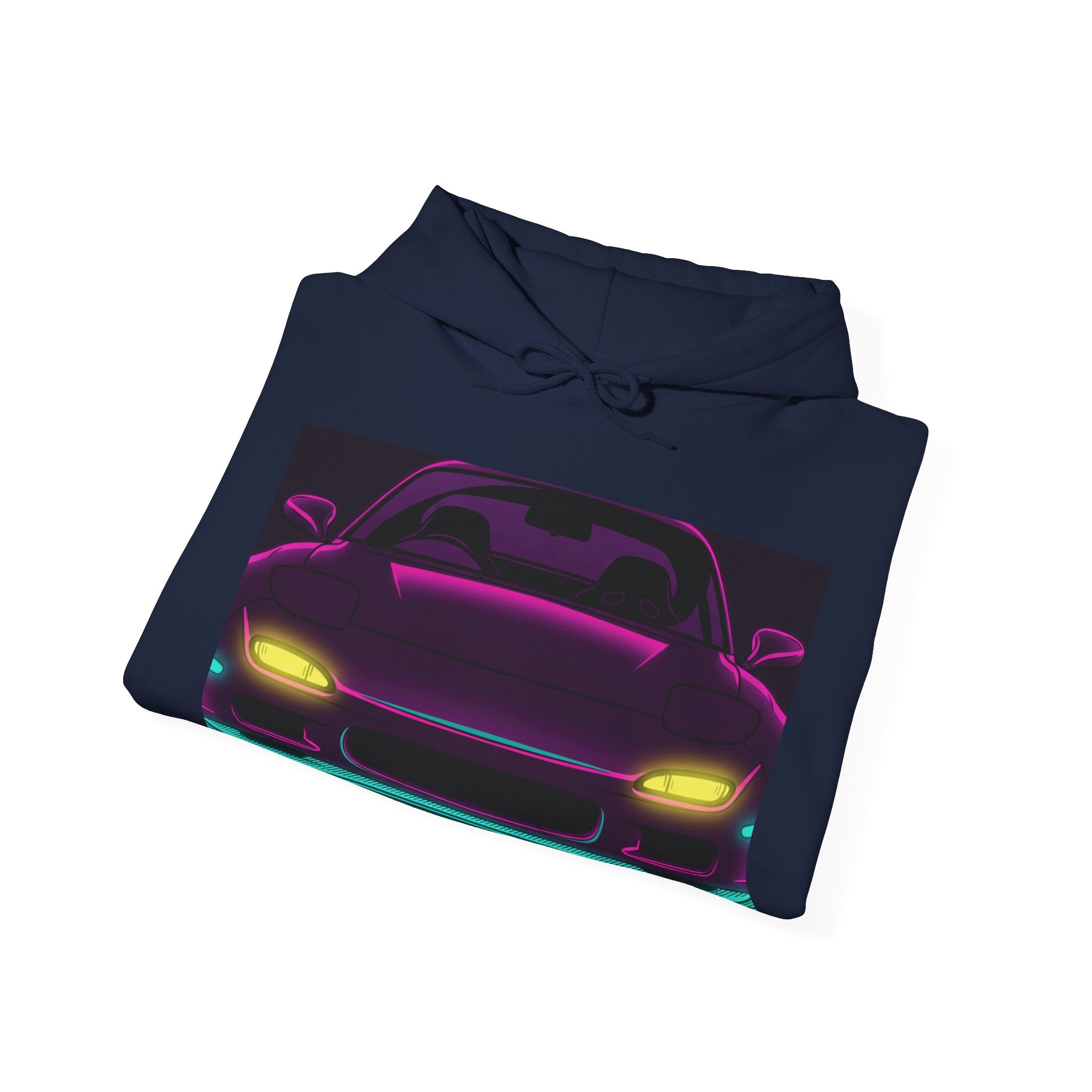 Mazda RX-7 FD Neon Synthwave Unisex Hoodie