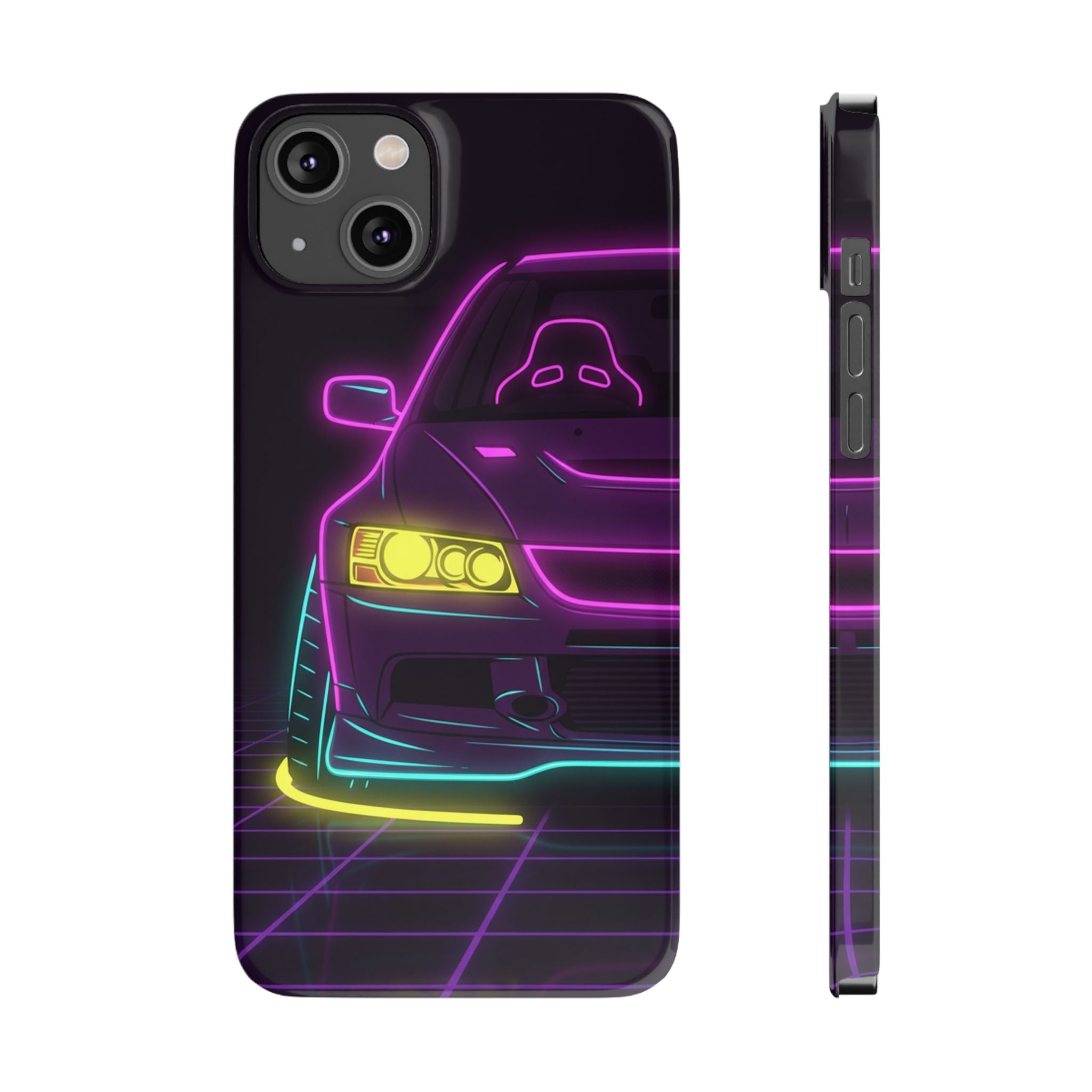 Mitsubishi Evo IX (2005-07) Neon Synthwave Phone Case