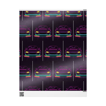 Mazda RX-7 FD Neon Synthwave Gift Wrapping Paper