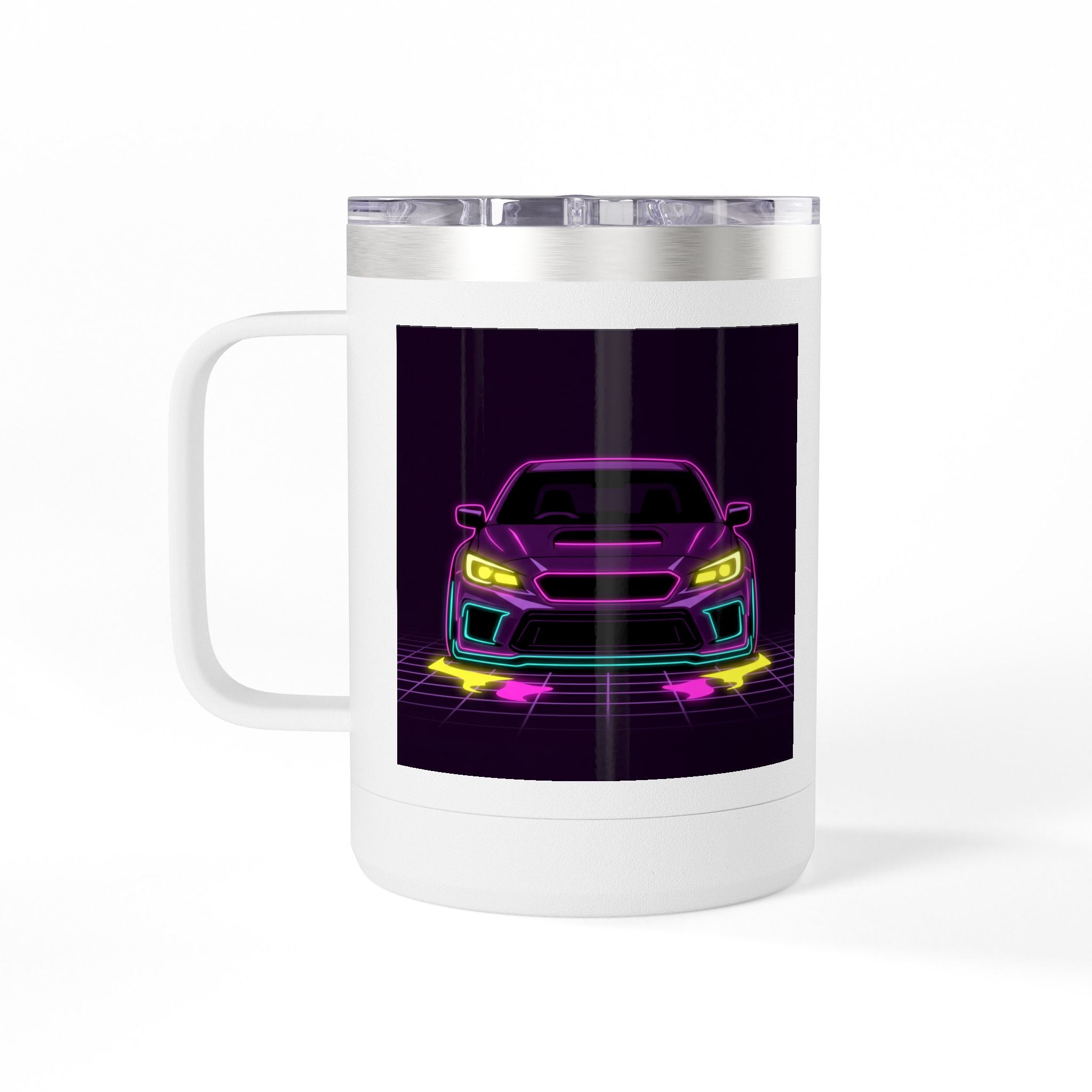 Subaru WRX STI Neon Synthwave Coffee Mug