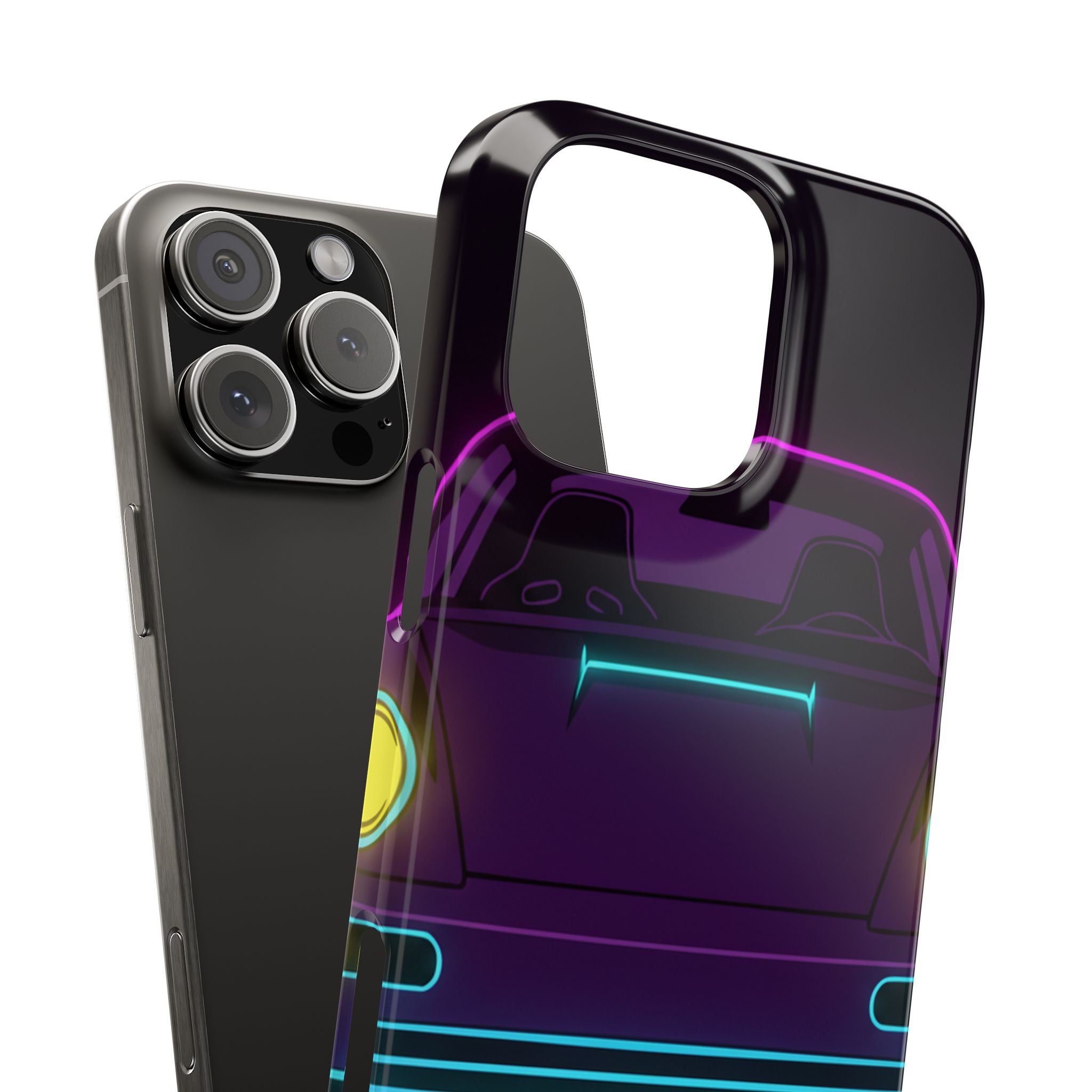 Porsche 964 Singer Neon Synthwave Phone Case