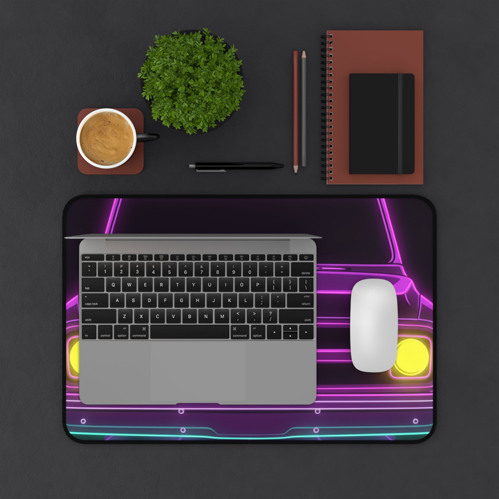 Chevy C10 Pickup (1967-72) Pro-Touring Neon Synthwave Desk Mat