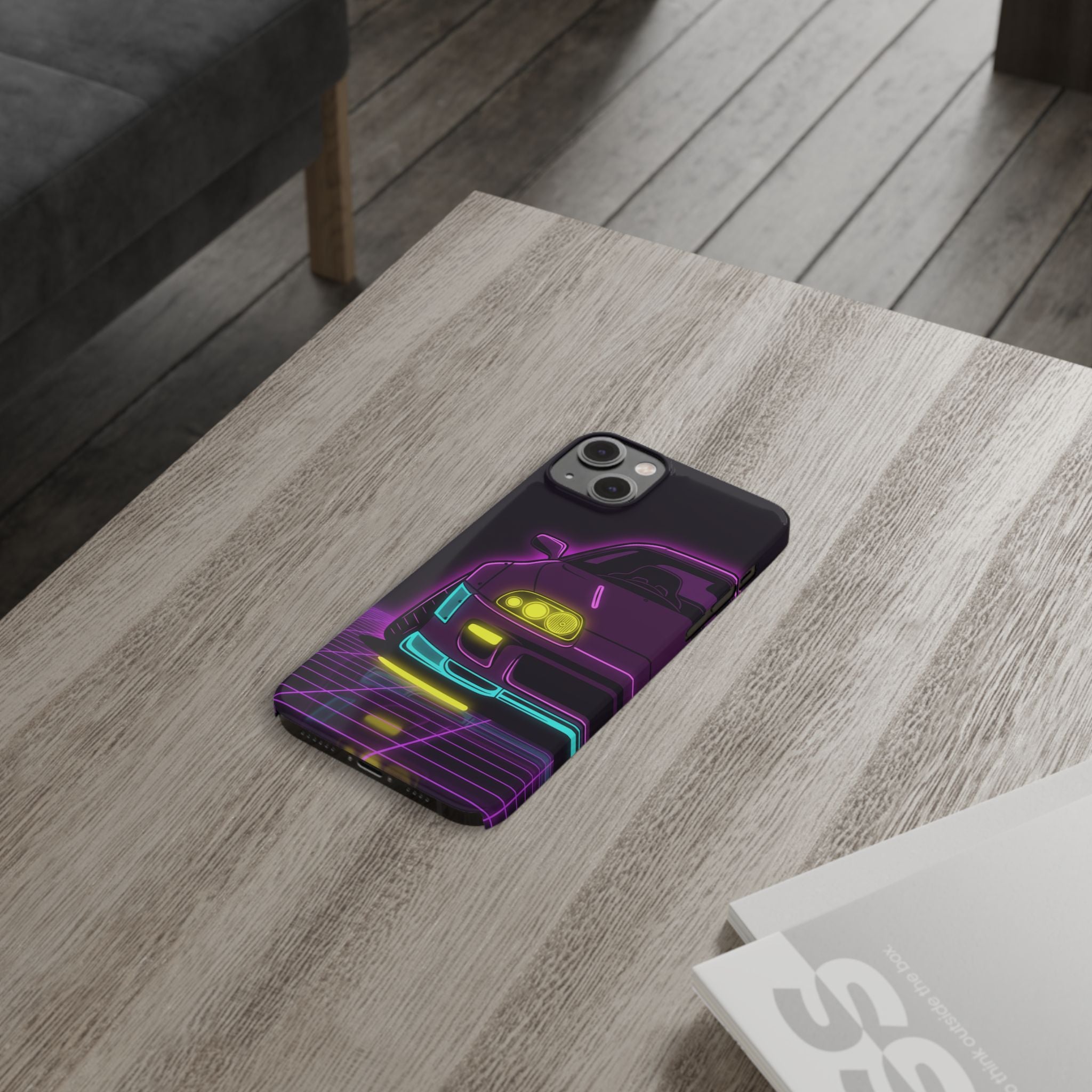Toyota Supra MK4 Neon Synthwave Phone Case