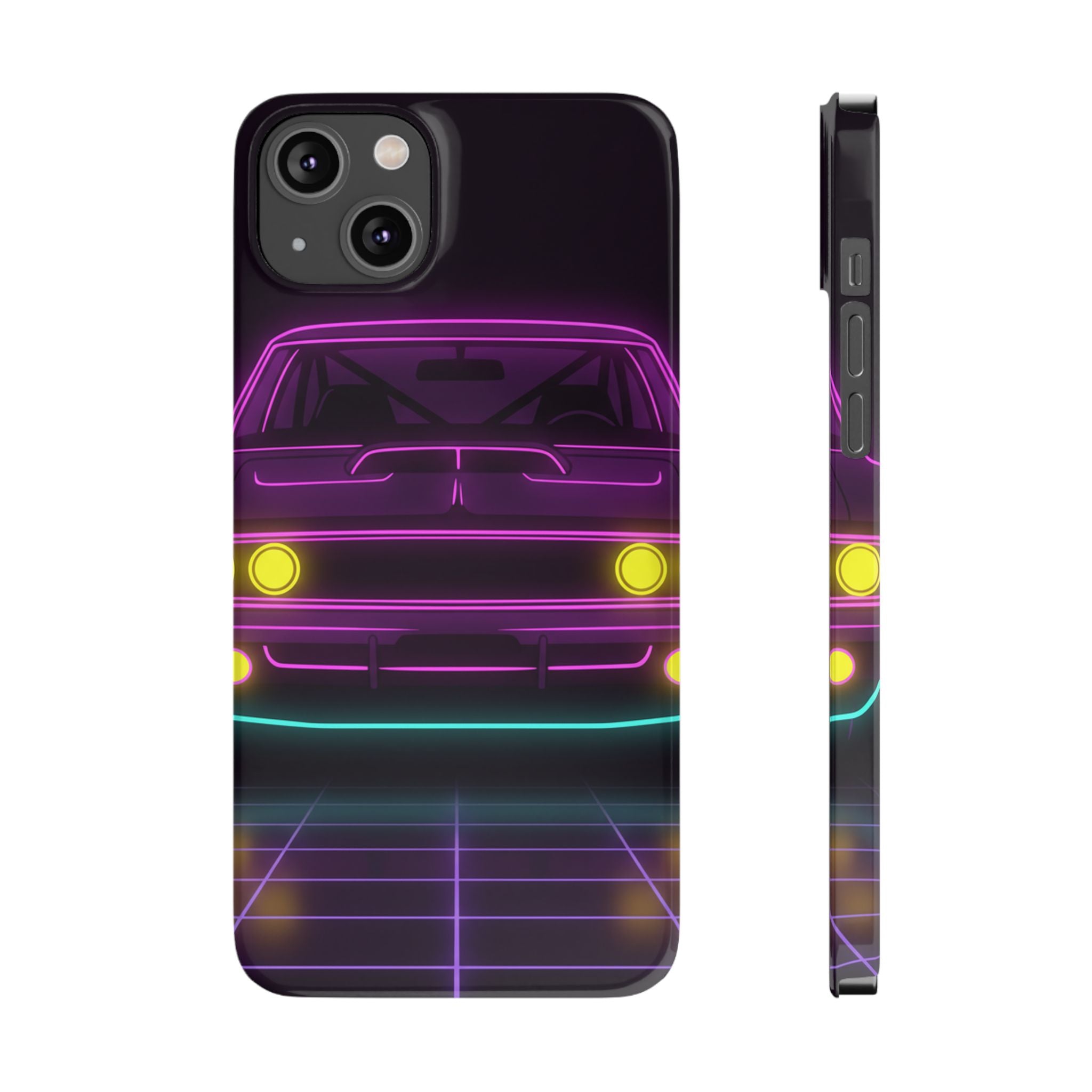 Dodge Charger R/T (1968-70) Neon Synthwave Phone Case