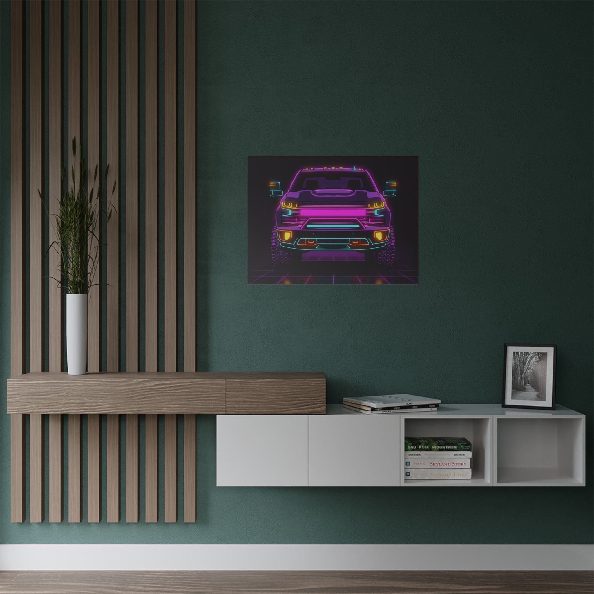 Chevy Silverado Trail Boss (2019+) Neon Synthwave Poster