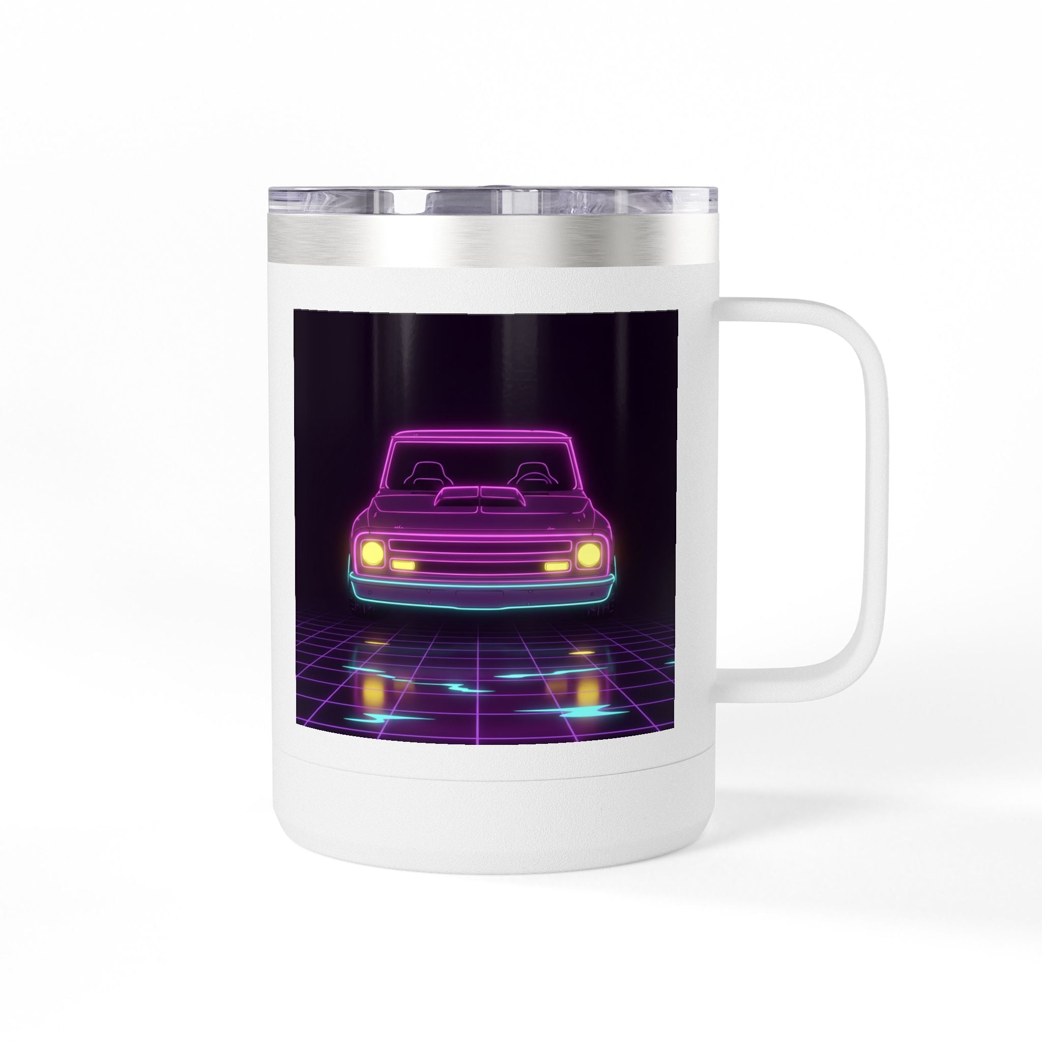 Chevy C10 Pickup (1967-72) Neon Synthwave Coffee Mug