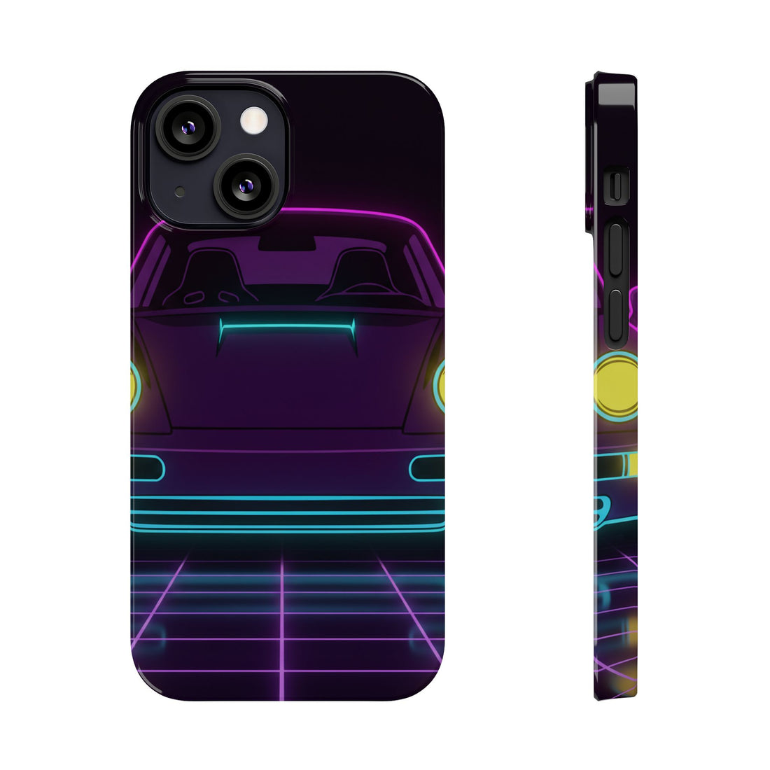 Porsche 964 Singer Neon Synthwave Phone Case