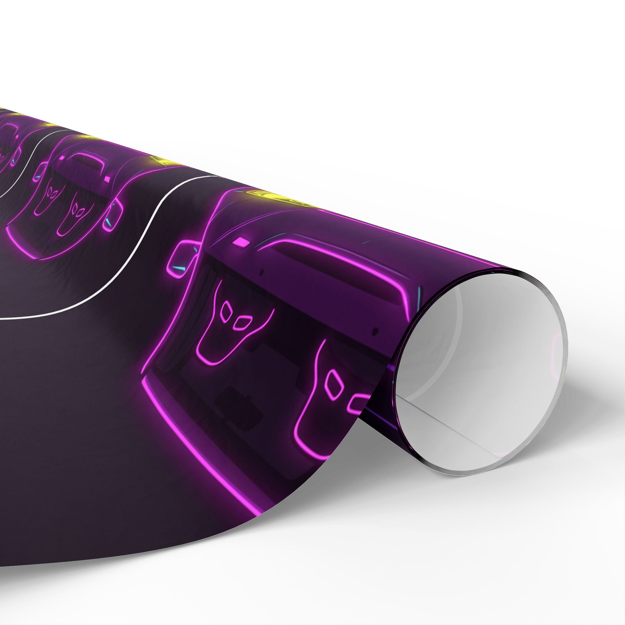 Mitsubishi Evo IX (2005-07) Neon Synthwave Gift Wrapping Paper