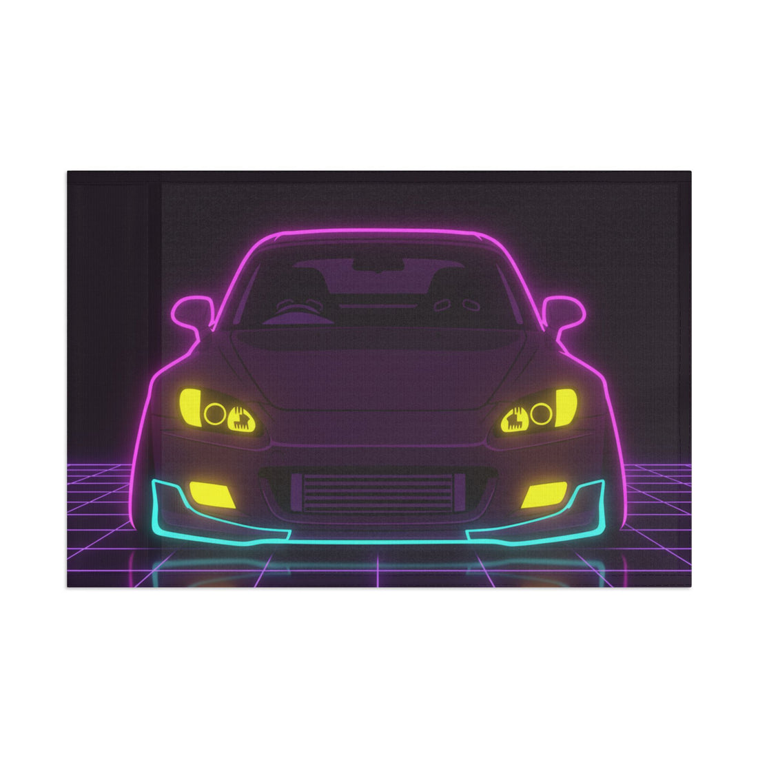 Honda S2000 (1999-09) Neon Synthwave Garage Flag