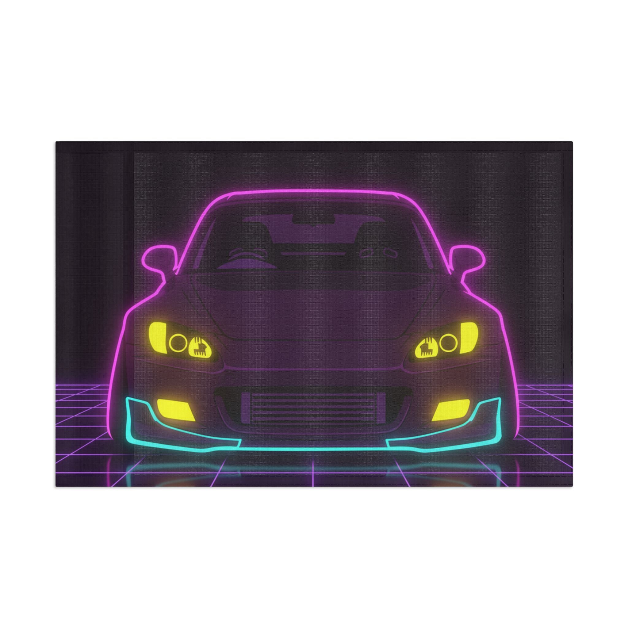 Honda S2000 (1999-09) Neon Synthwave Garage Flag