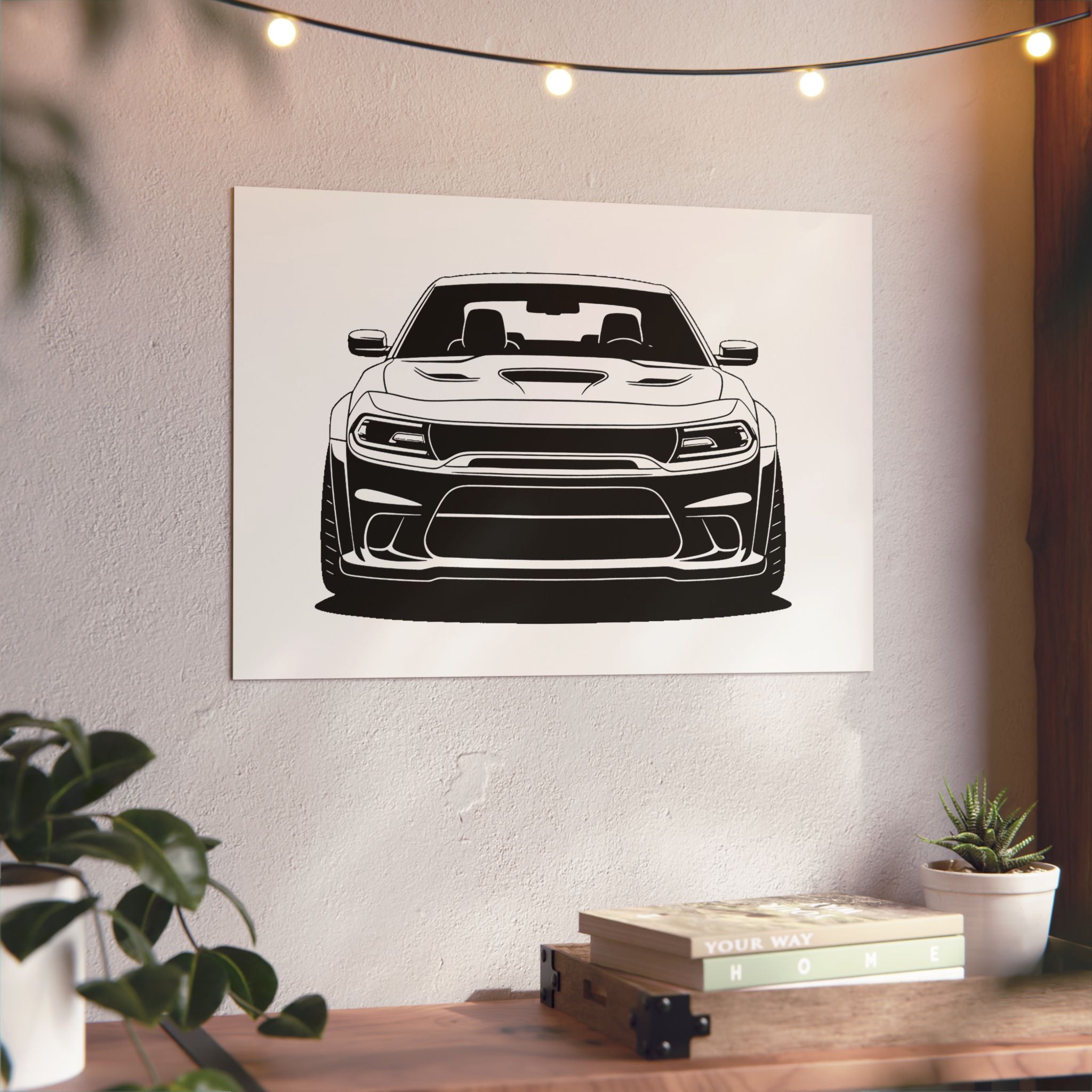 Dodge Challenger SRT Hellcat Metal Wall Sign
