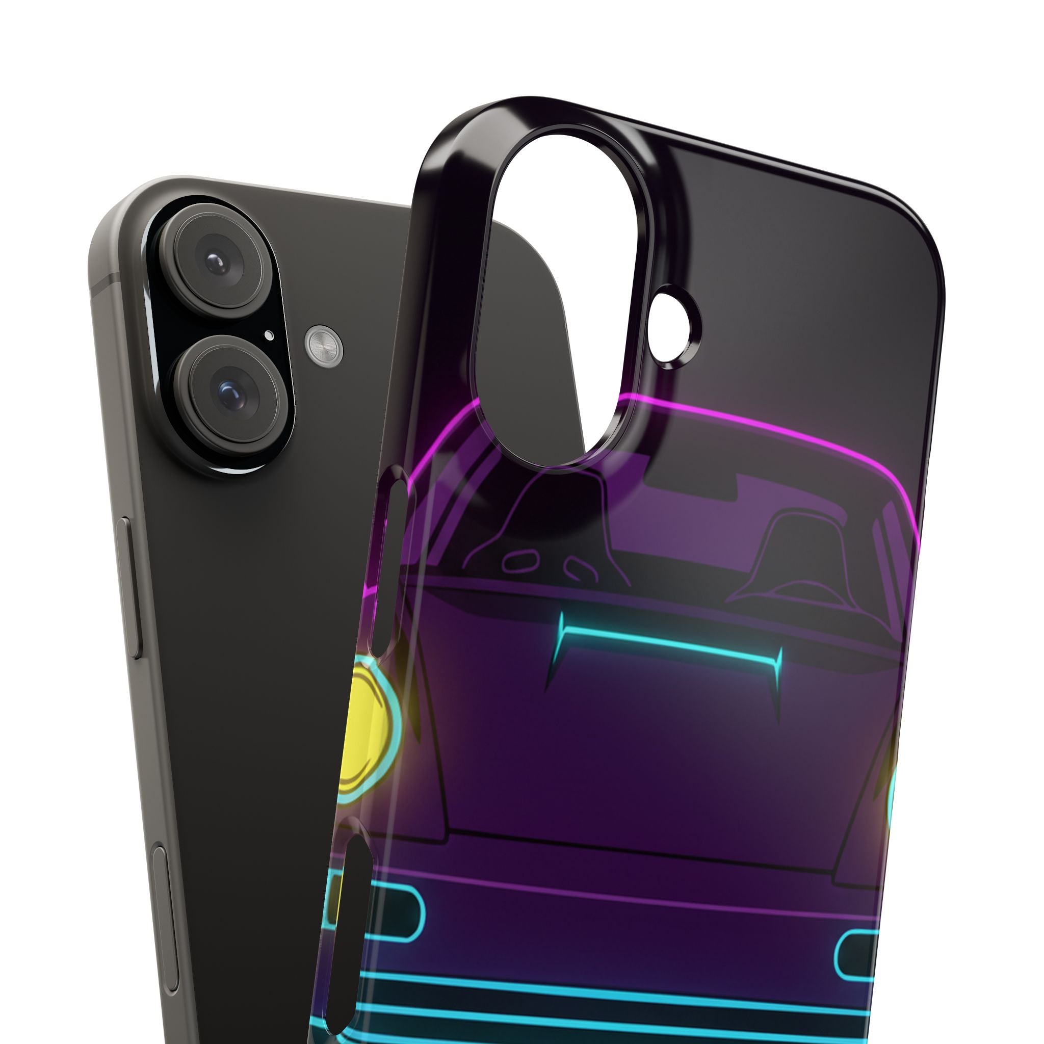 Porsche 964 Singer Neon Synthwave Phone Case