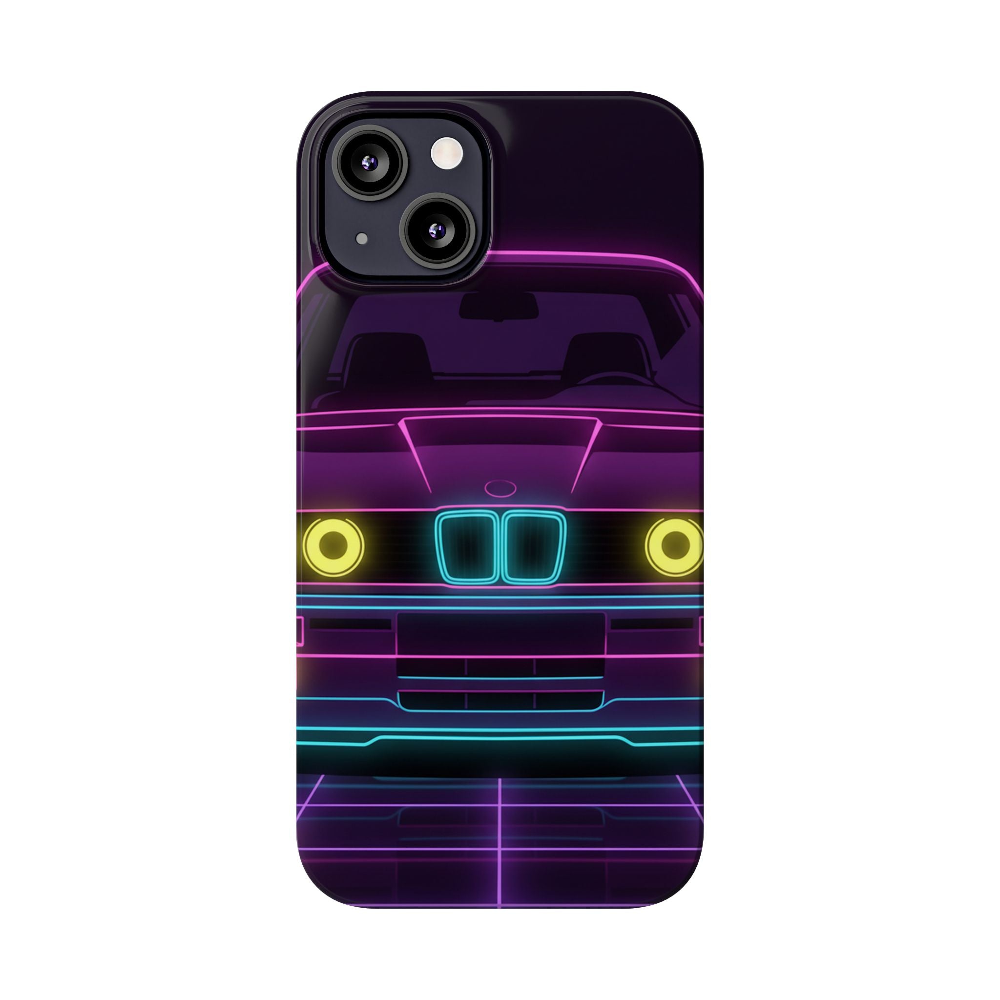 BMW E30 Neon Synthwave Phone Case