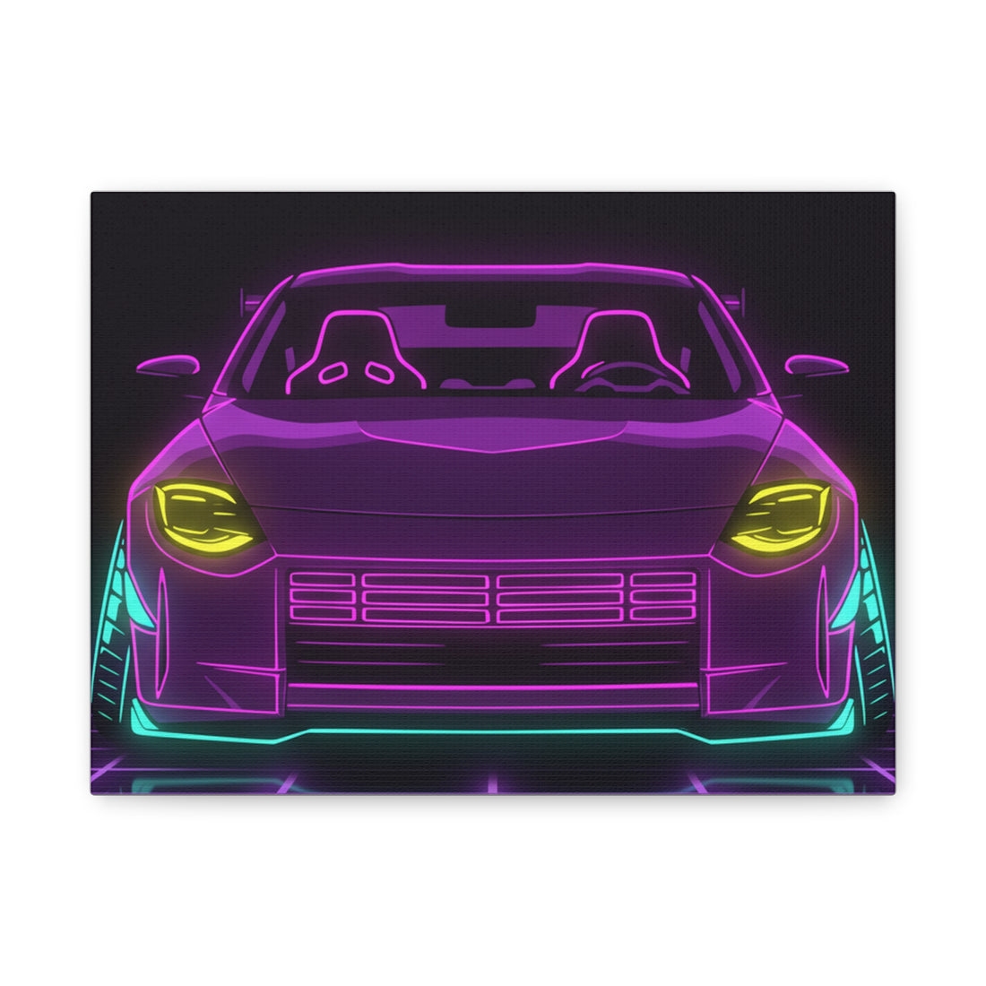 Nissan Z RZ34 (2023+) Neon Synthwave Canvas Wall Art