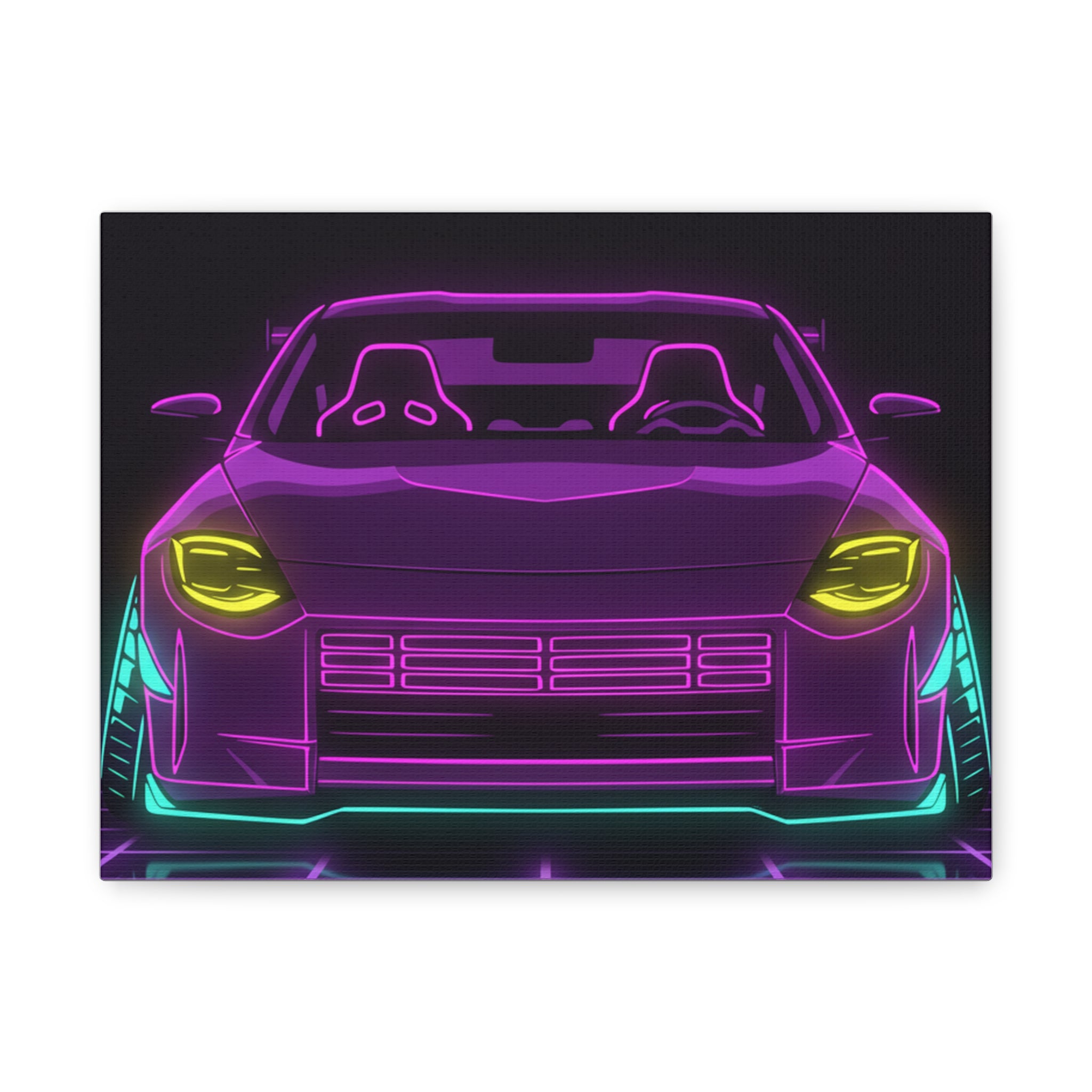 Nissan Z RZ34 (2023+) Neon Synthwave Canvas Wall Art