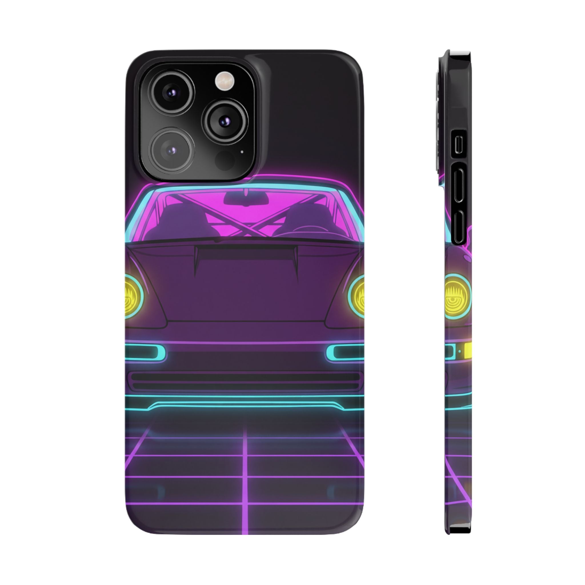 Porsche 964 Turbo Neon Synthwave Phone Case