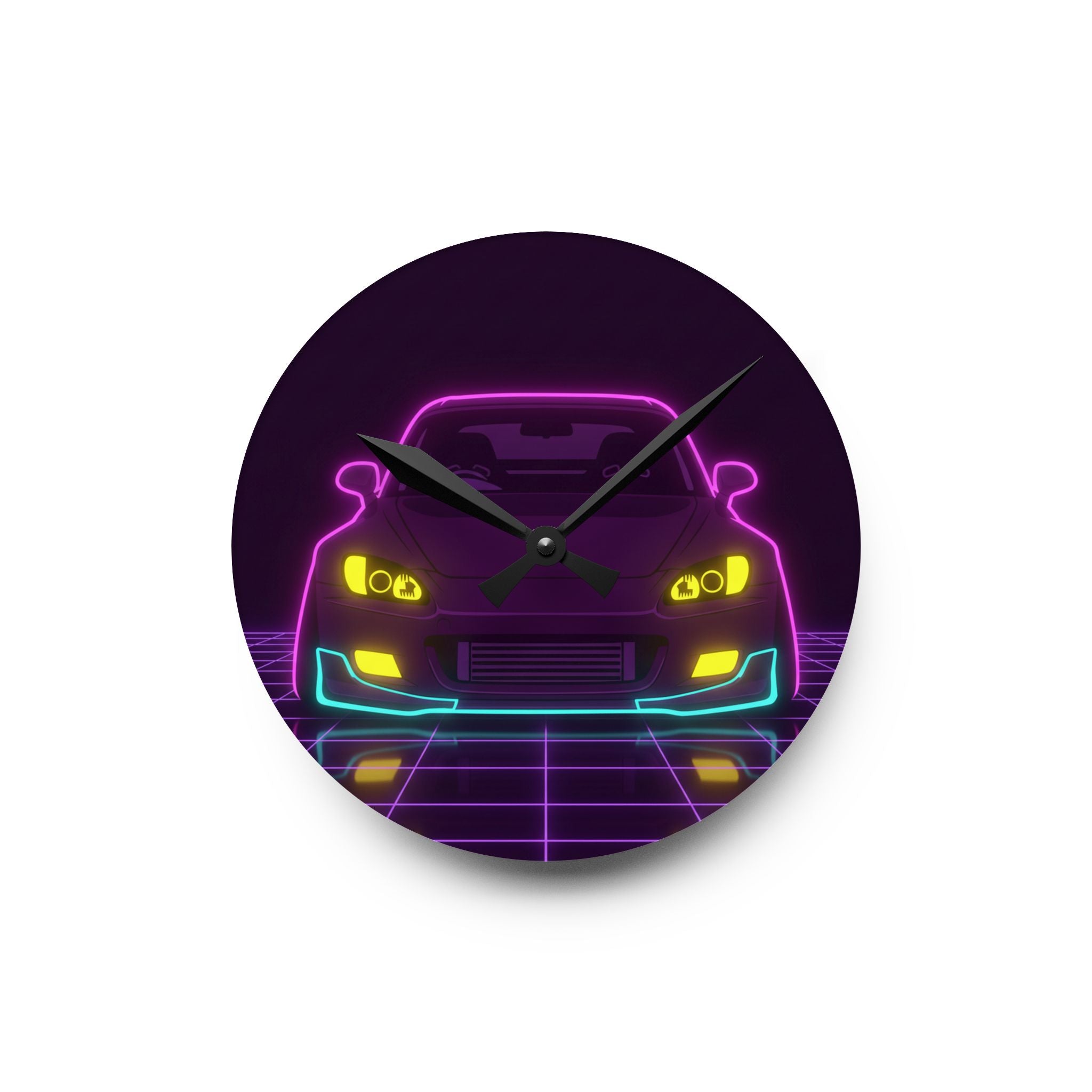 Honda S2000 (1999-09) Neon Synthwave Wall Clock
