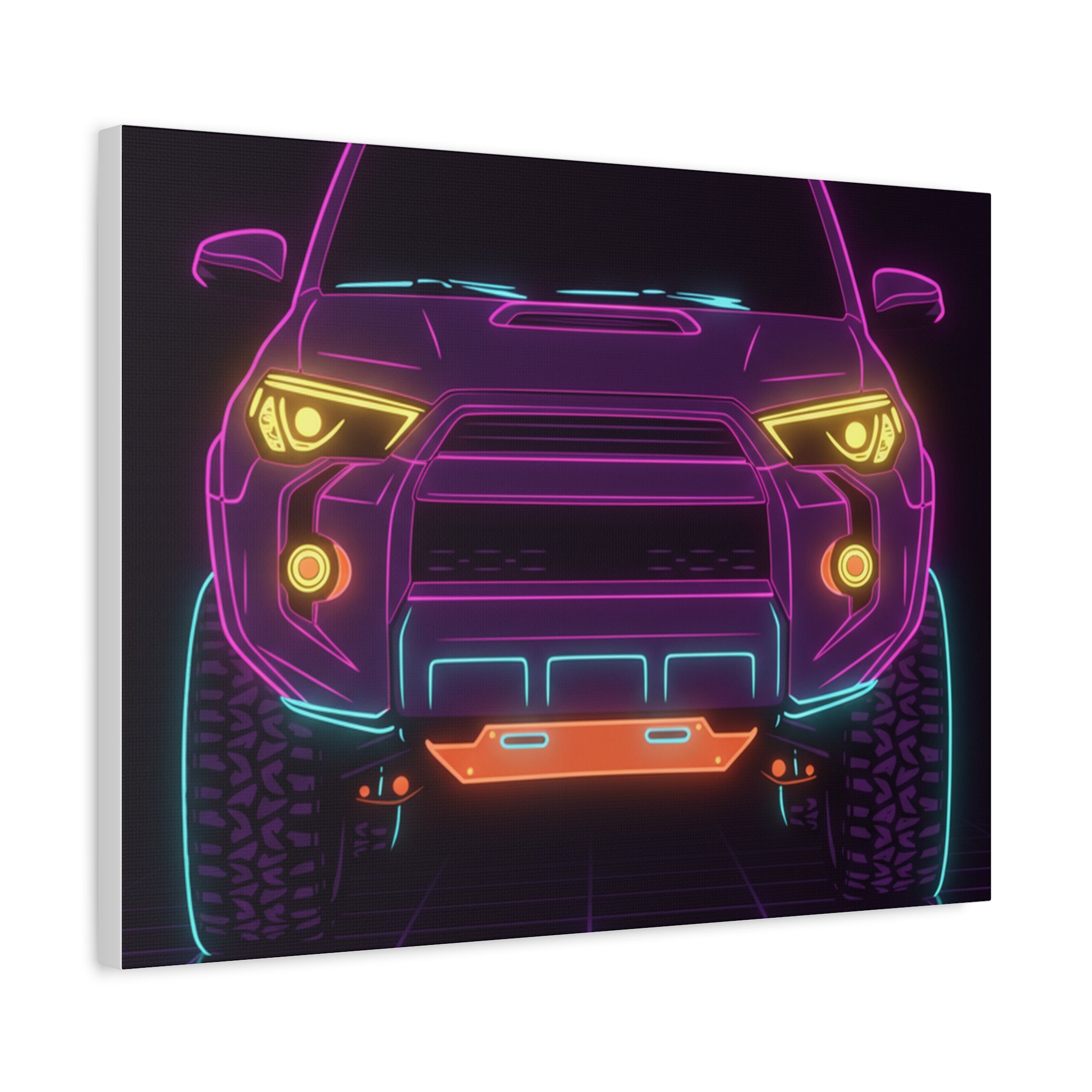 Toyota 4Runner TRD Pro Neon Synthwave Canvas Wall Art