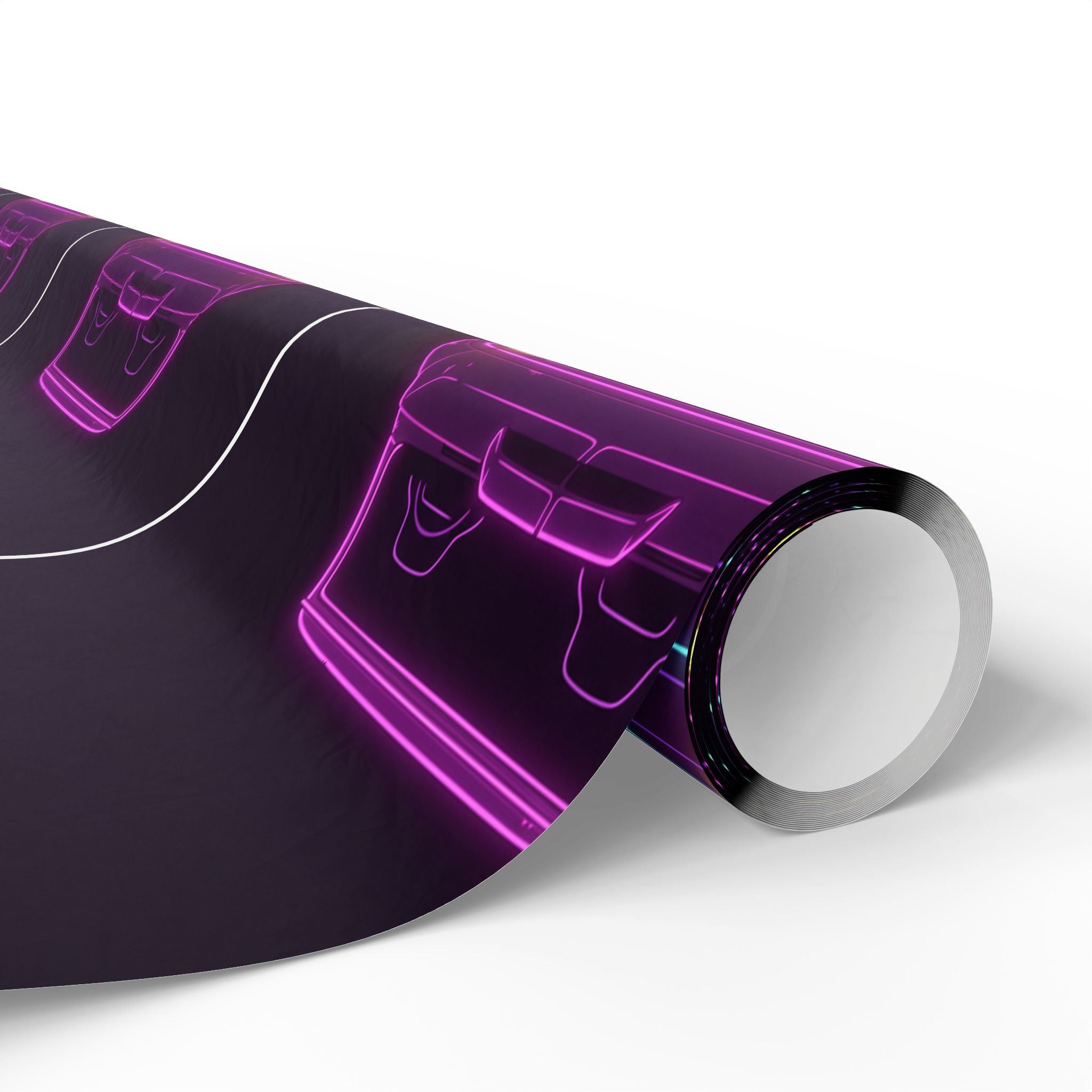 Chevy C10 Pickup (1967-72) Neon Synthwave Gift Wrapping Paper