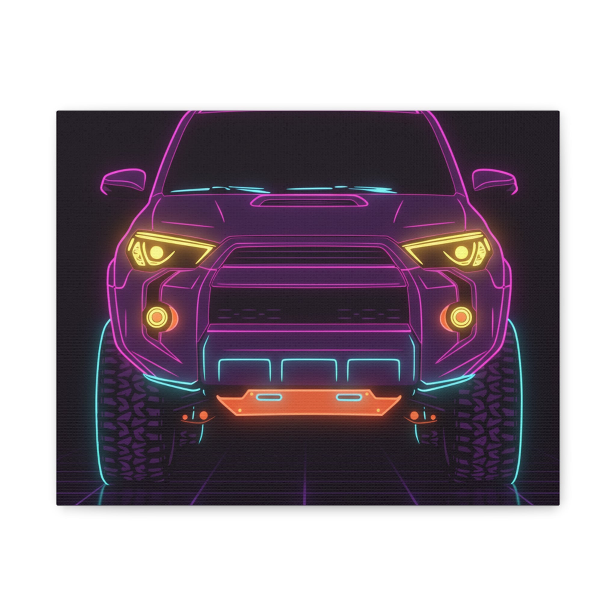 Toyota 4Runner TRD Pro Neon Synthwave Canvas Wall Art