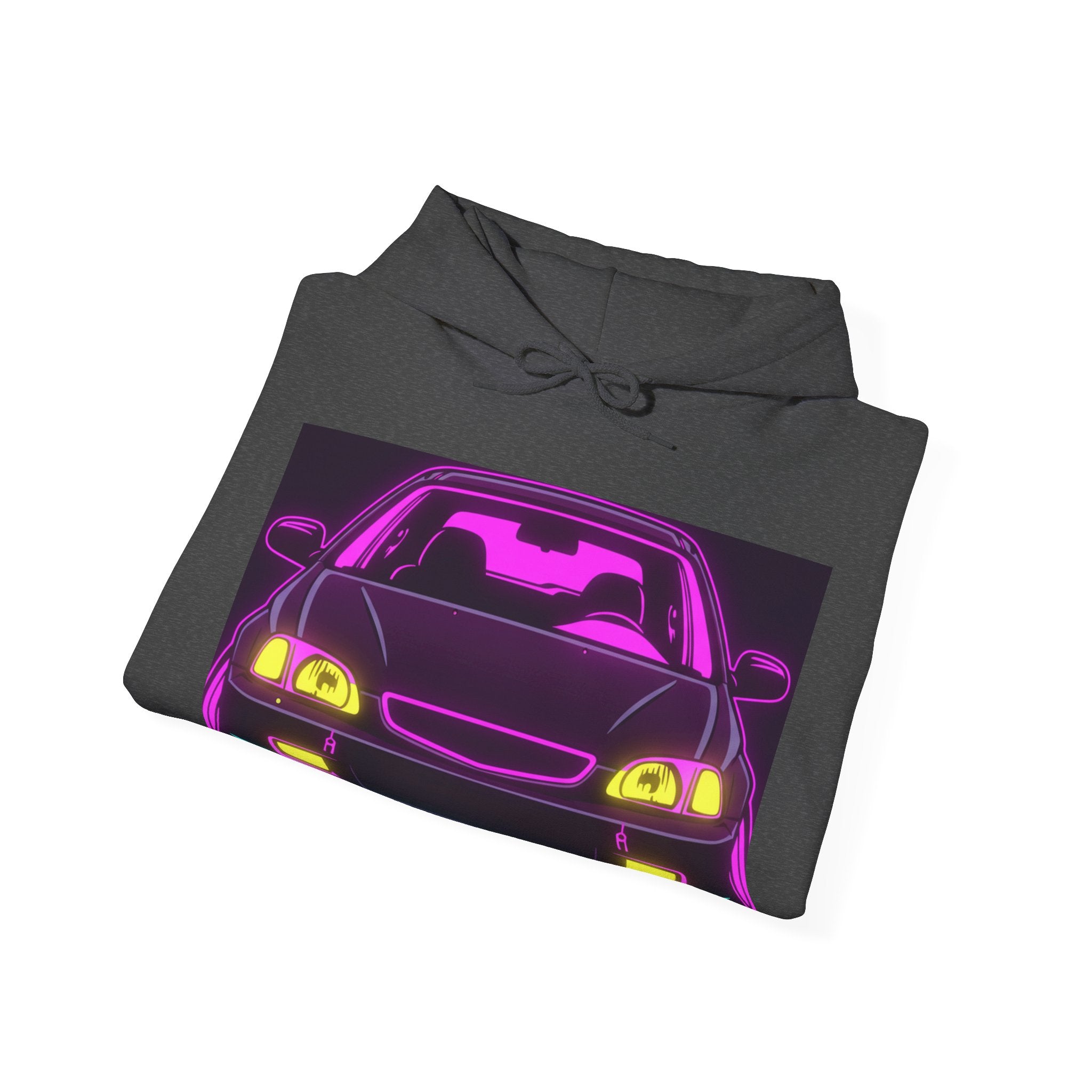 Honda Civic EK Hatch Neon Synthwave Unisex Hoodie