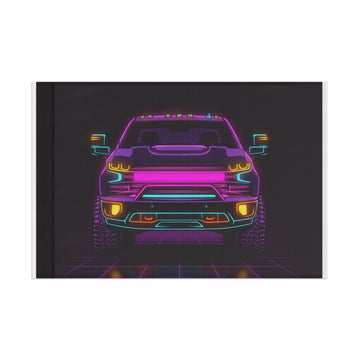 Chevy Silverado Trail Boss (2019+) Neon Synthwave Garage Flag
