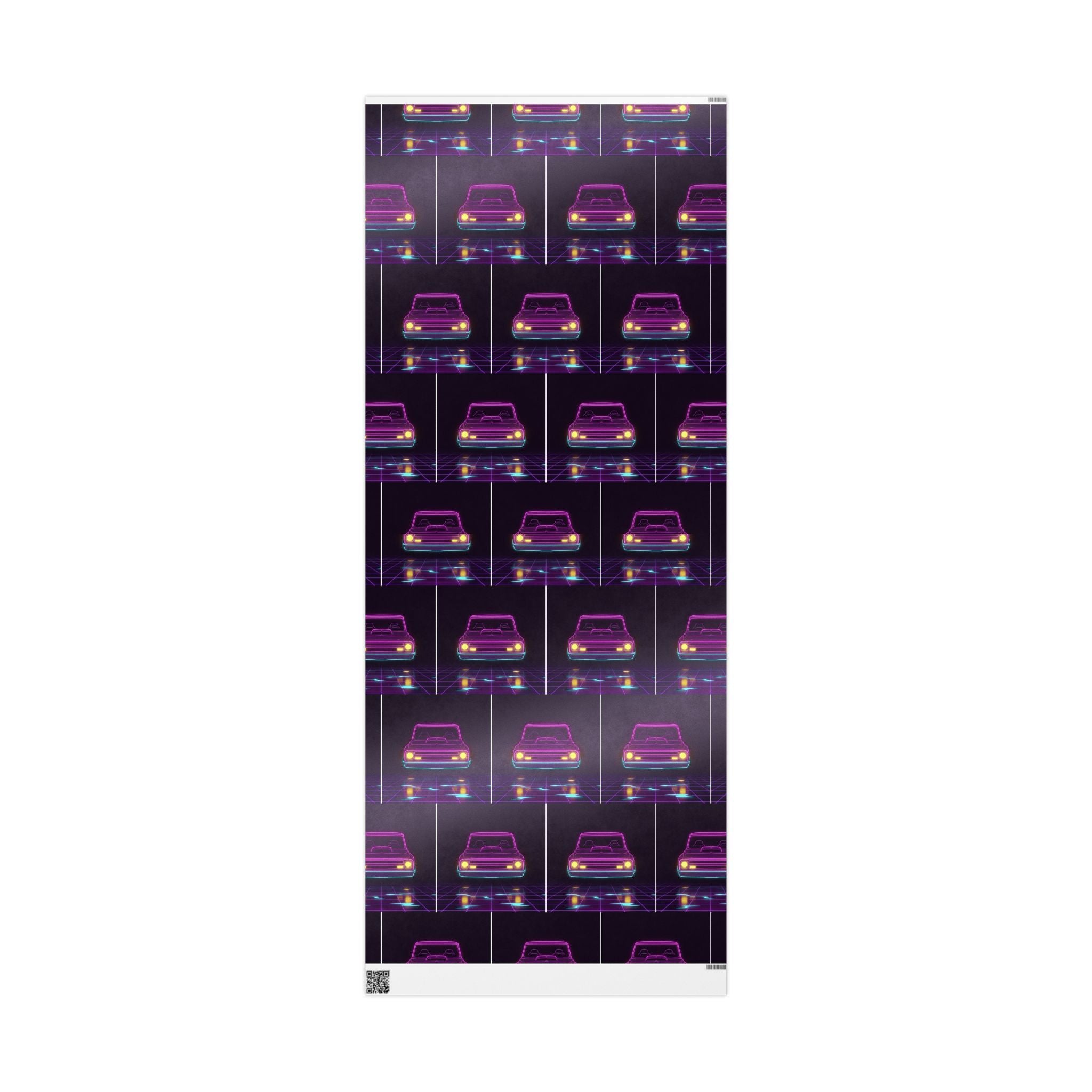 Chevy C10 Pickup (1967-72) Neon Synthwave Gift Wrapping Paper