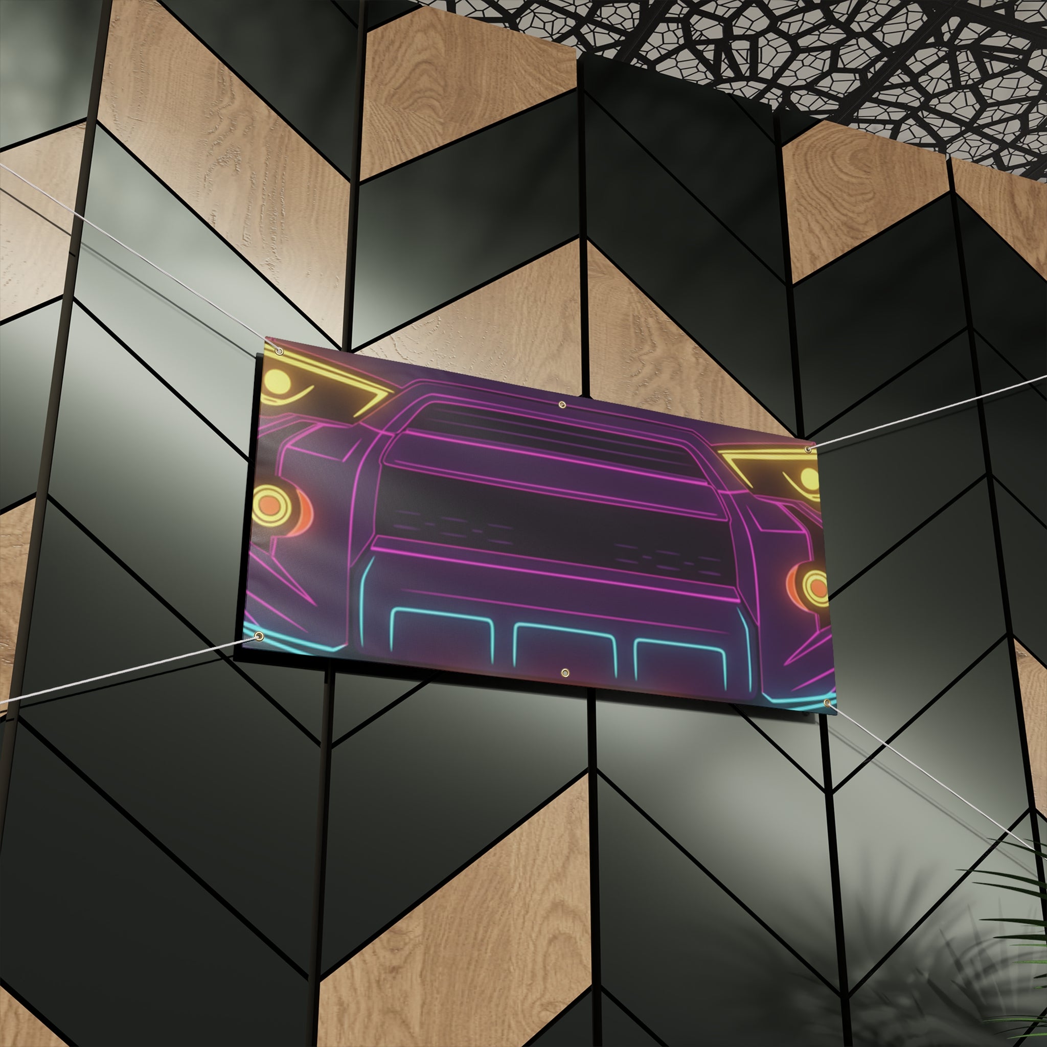 Toyota 4Runner TRD Pro Neon Synthwave Banner