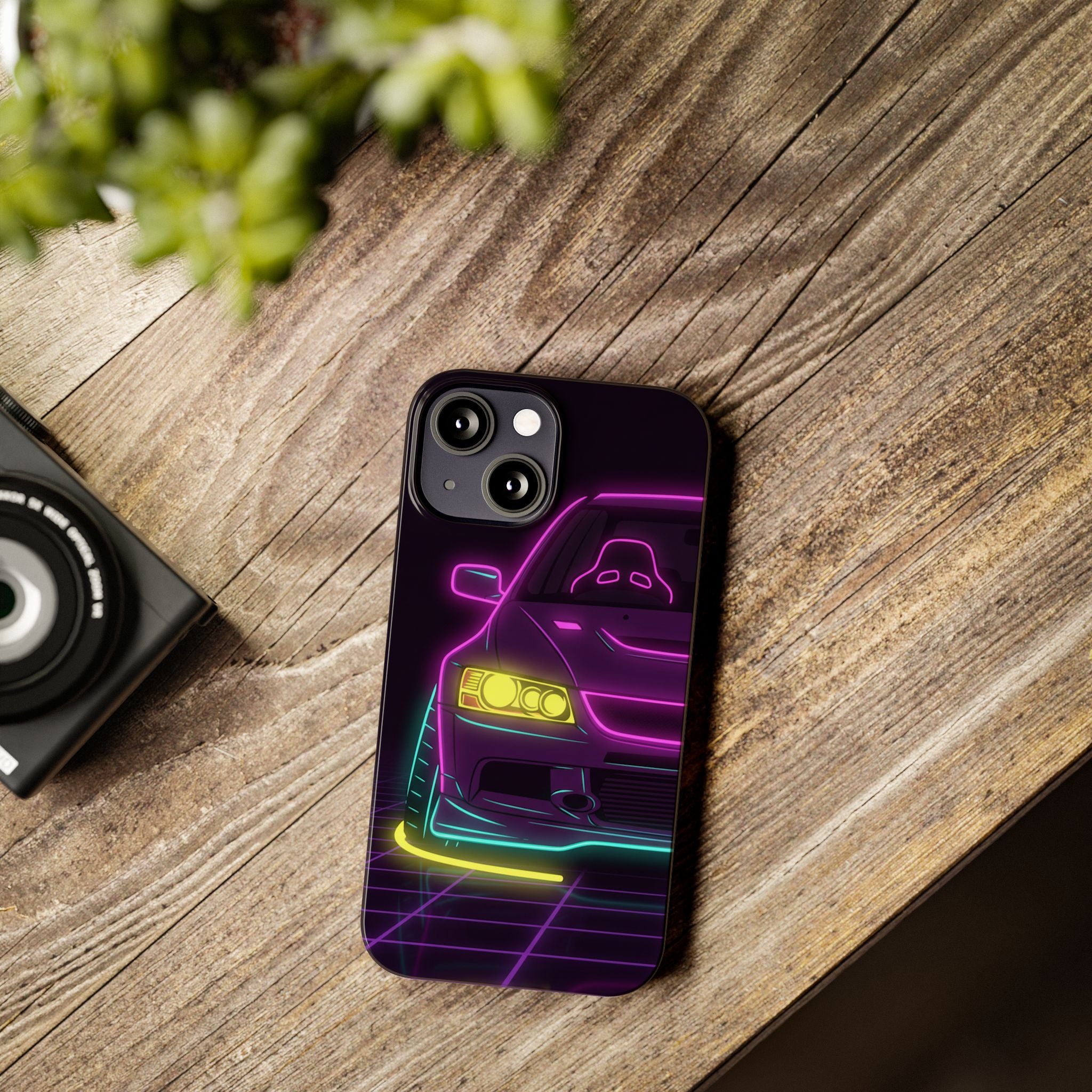 Mitsubishi Evo IX (2005-07) Neon Synthwave Phone Case