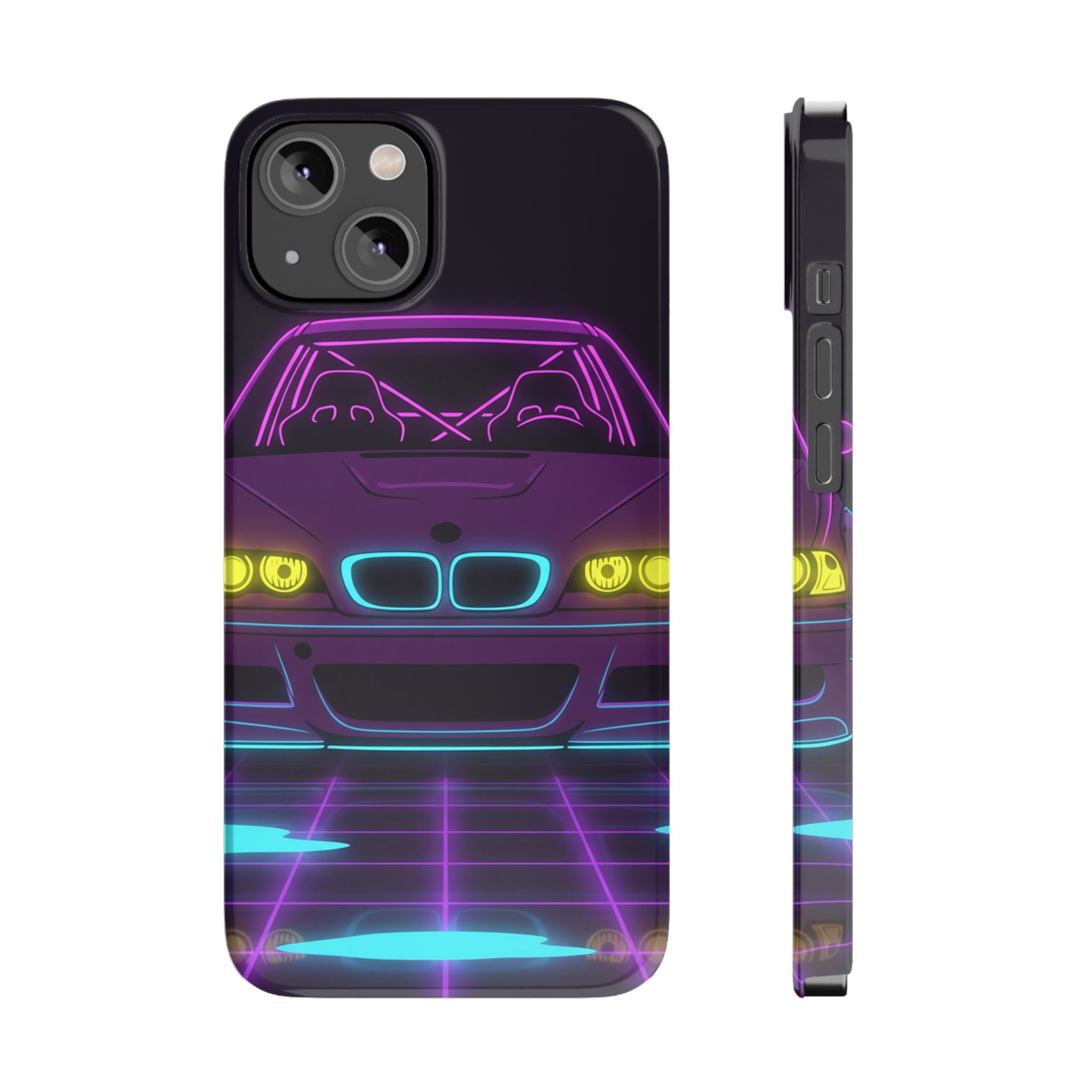 BMW E46 M3 (2000-06) Neon Synthwave Phone Case