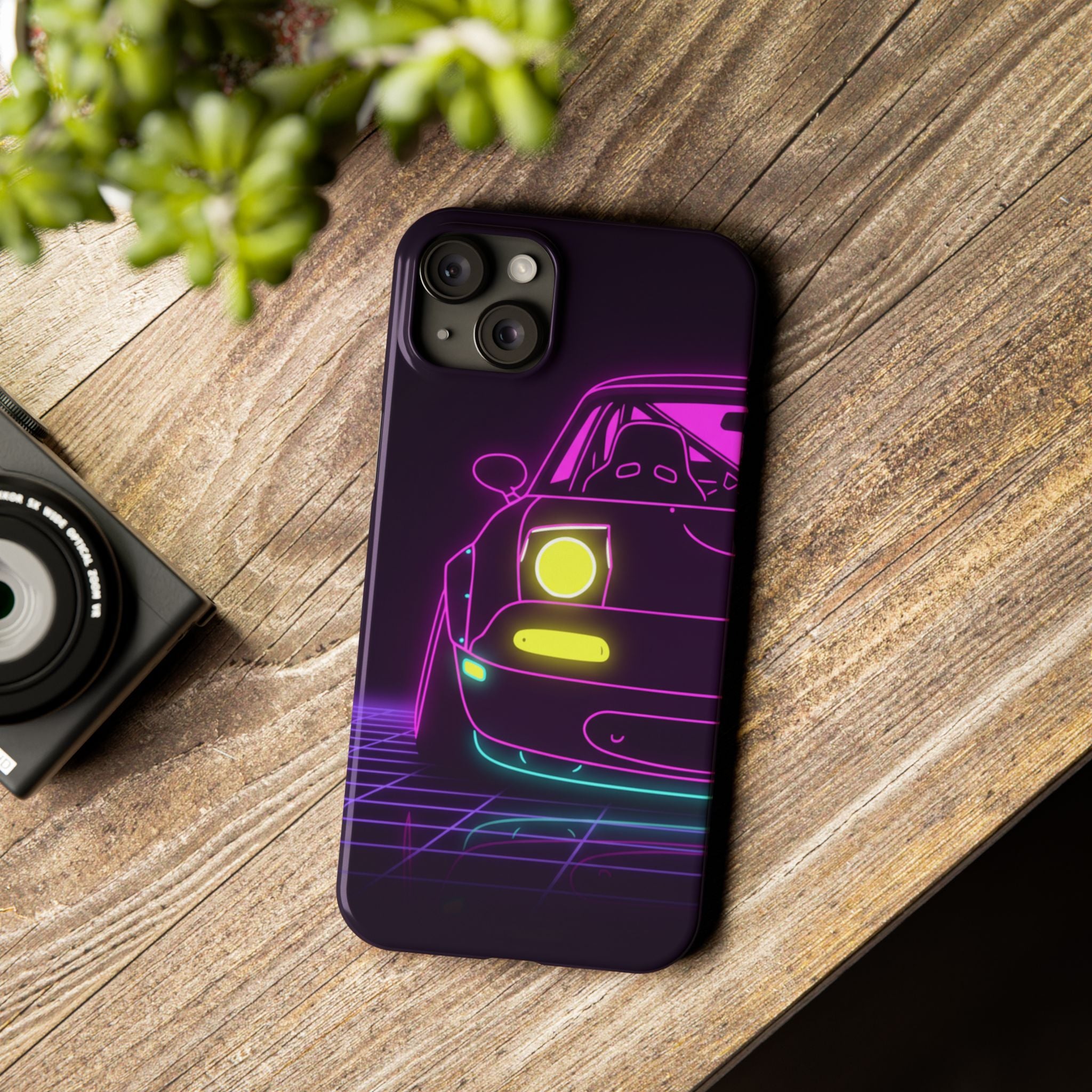 Mazda Miata NA (1989-97) Neon Synthwave Phone Case
