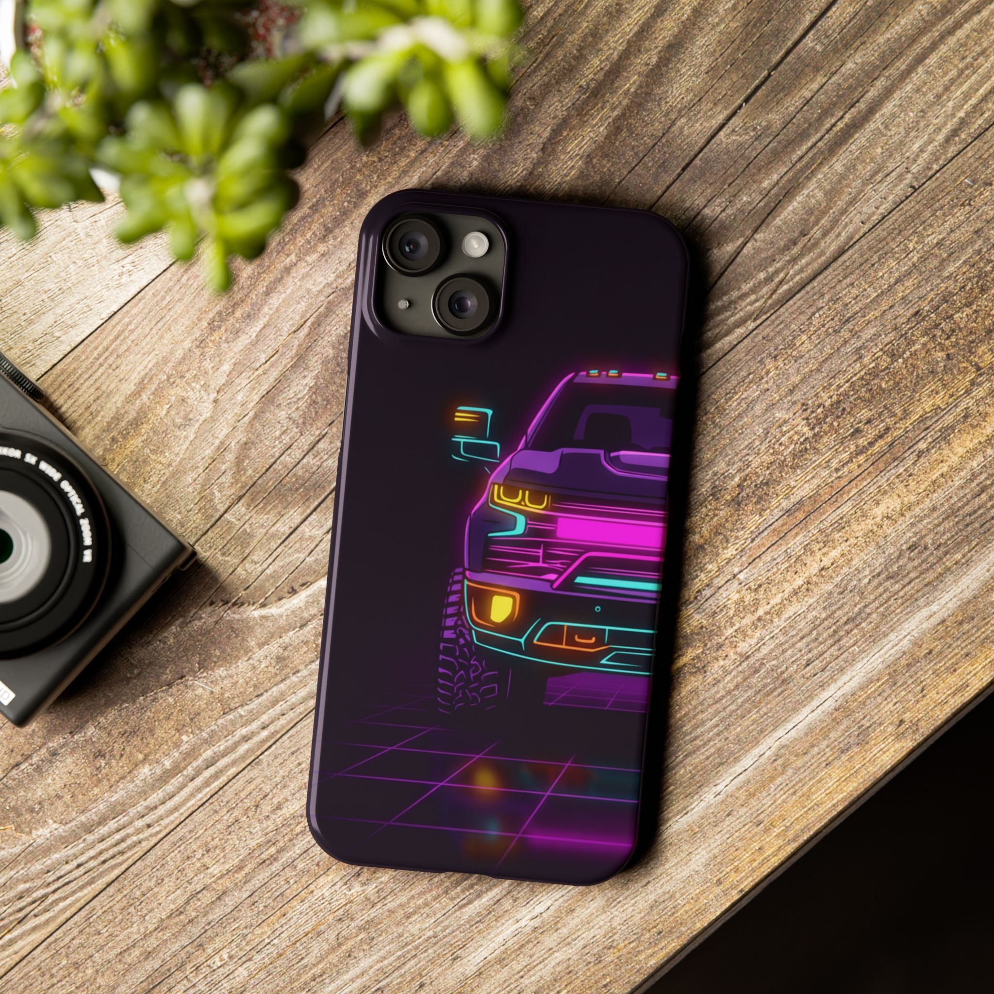 Chevy Silverado Trail Boss (2019+) Neon Synthwave Phone Case