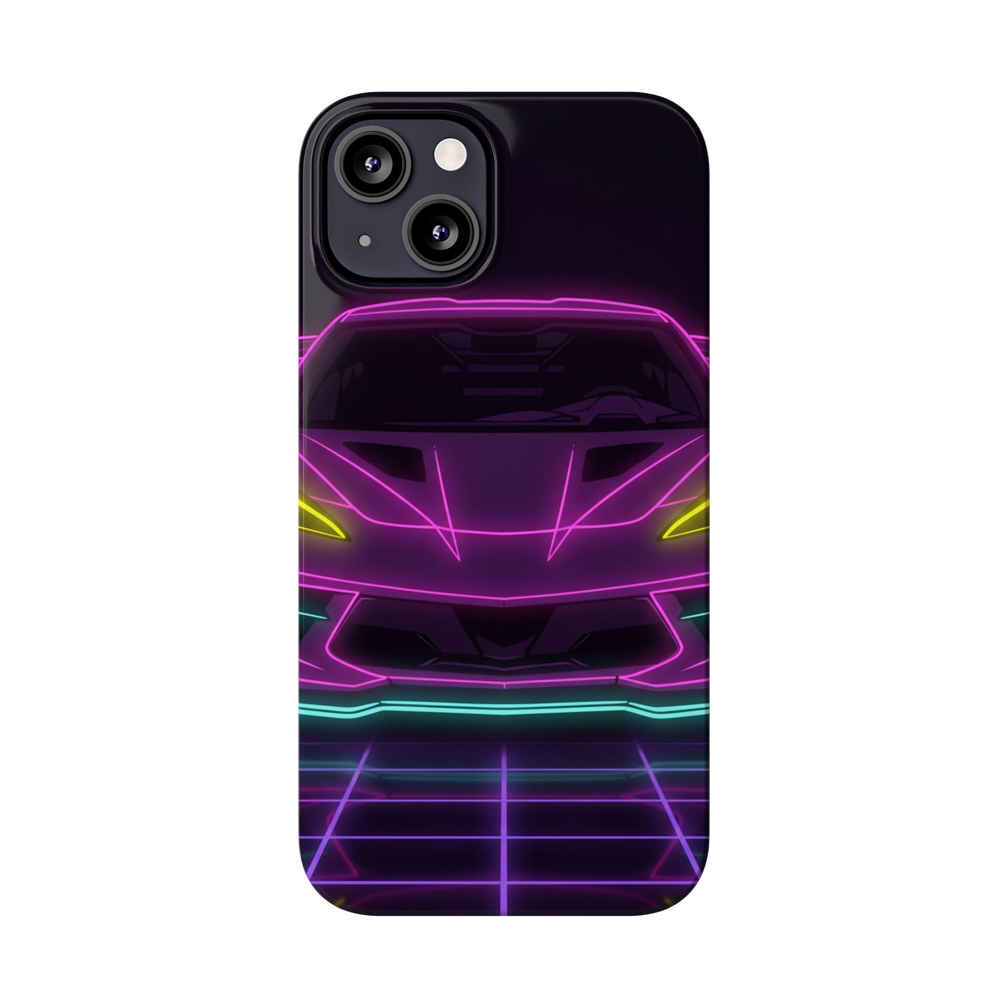 Corvette C8 (2020+) Neon Synthwave Phone Case