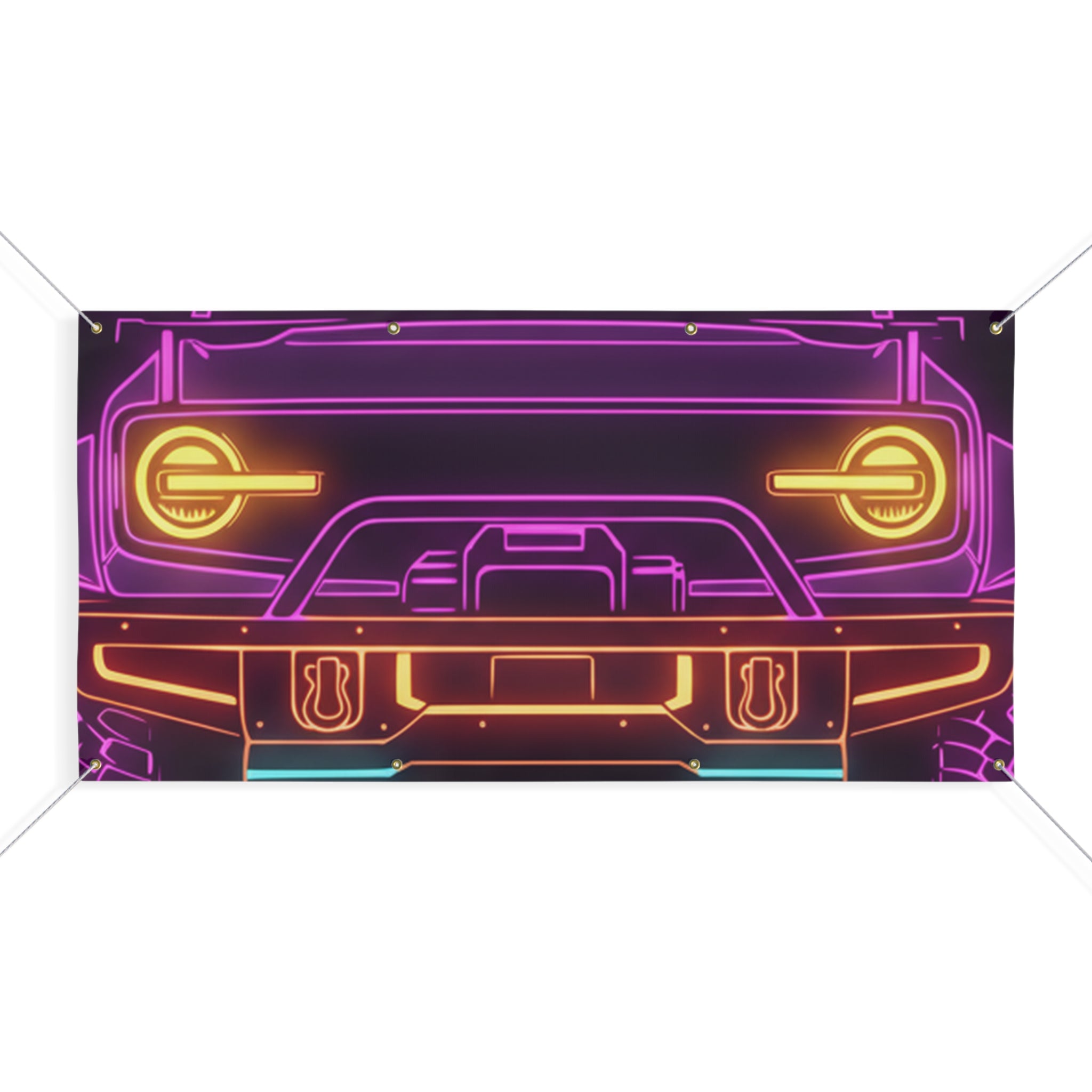 Ford Bronco (2021+) Neon Synthwave Banner