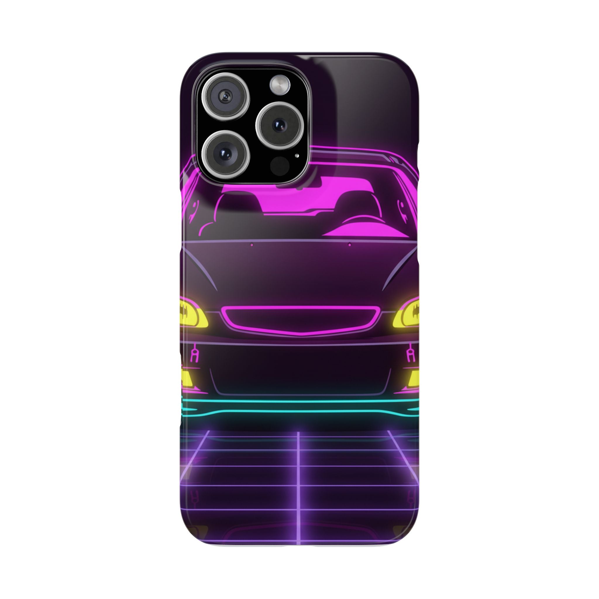 Honda Civic EK Hatch Neon Synthwave Phone Case