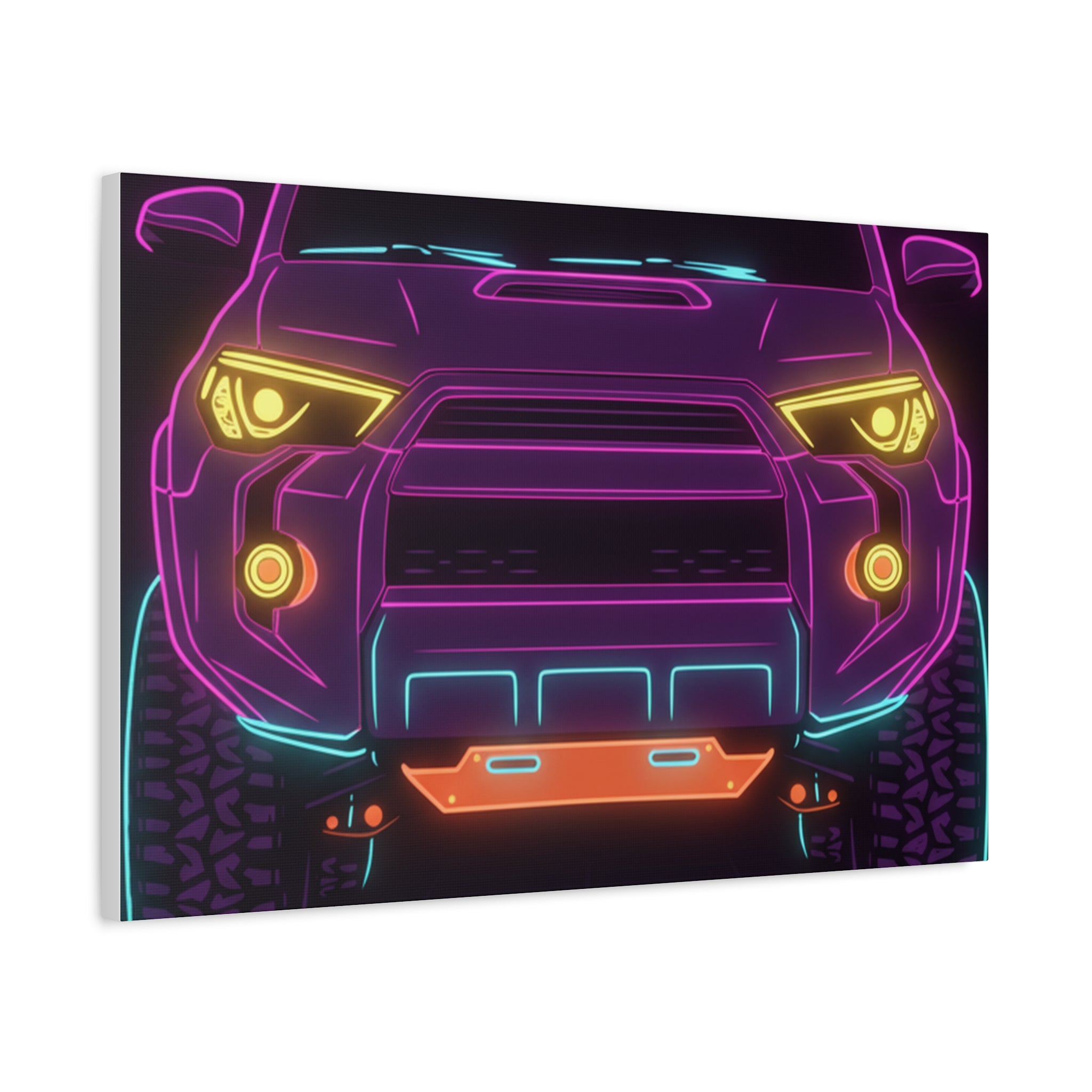 Toyota 4Runner TRD Pro Neon Synthwave Canvas Wall Art