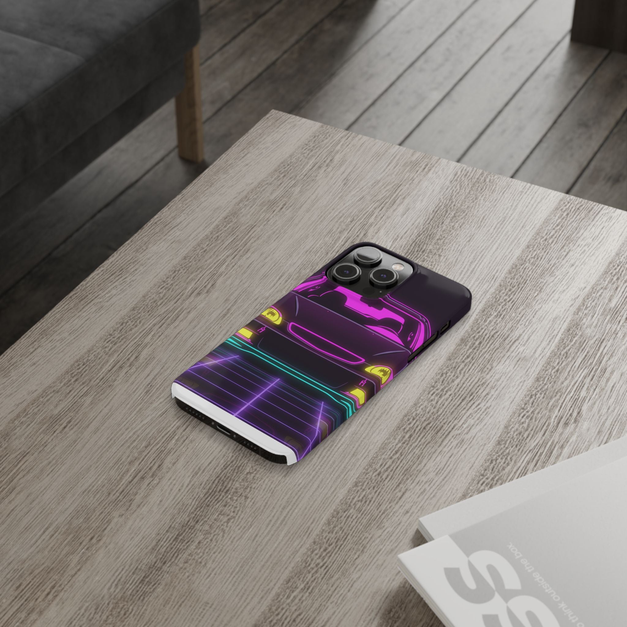 Honda Civic EK Hatch Neon Synthwave Phone Case